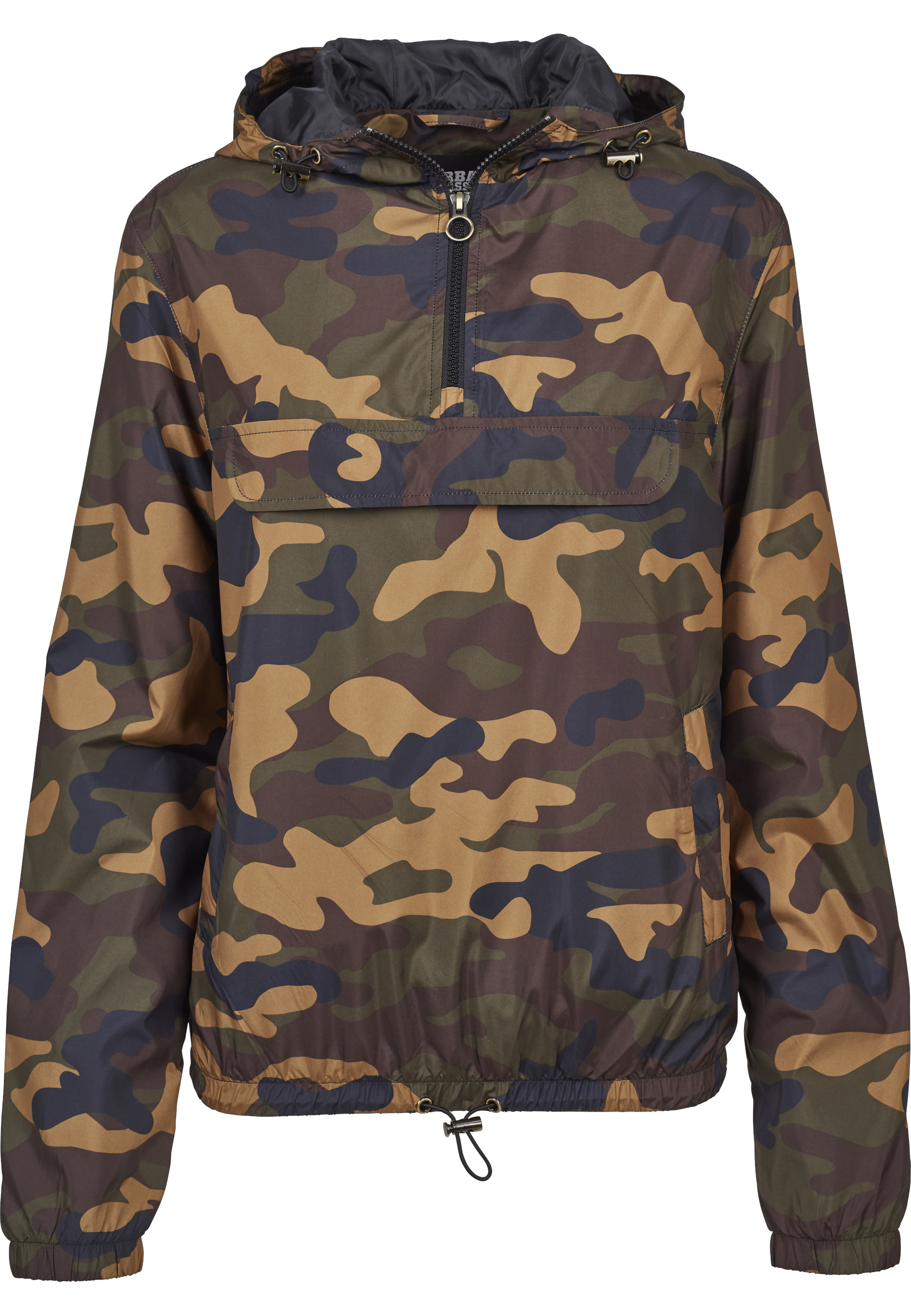 URBAN CLASSICS Funktionsmantel "Urban Classics Damen Ladies Camo Pull Over Jacket"