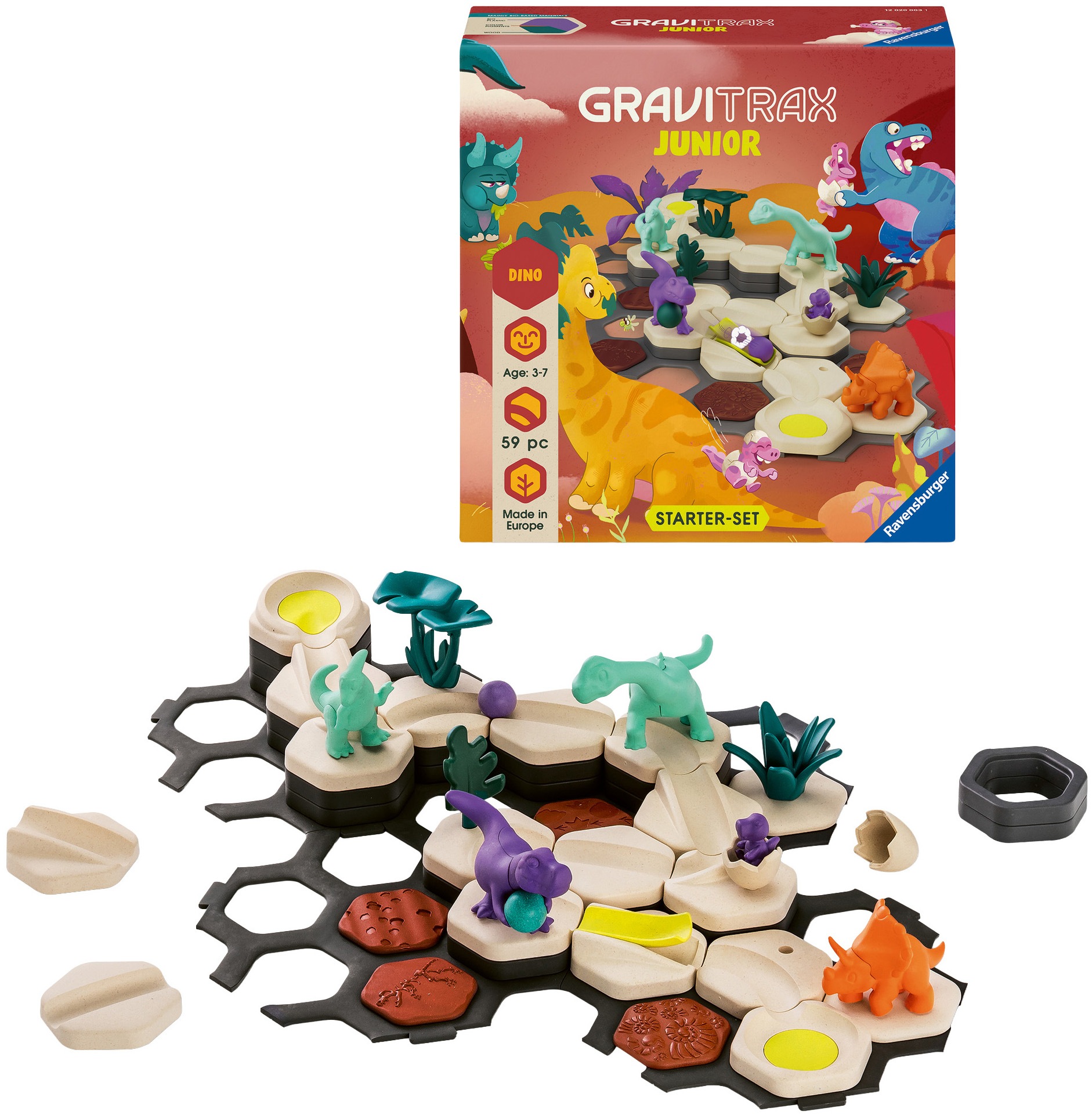 Ravensburger Kugelbahn-Bausatz »GraviTrax Junior, Starter-Set S Dino« Made in Europe