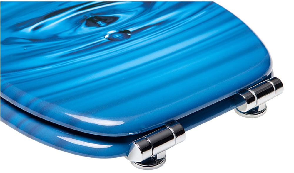 Sanilo Badaccessoire-Set »Wassertropfen« bestehend aus WC-Sitz, Badteppich, Stöpsel, Seifenspender, WC-Bürste