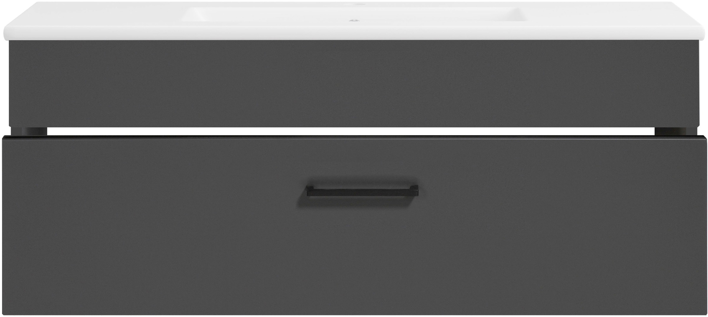 welltime Waschtisch »Trento Light, 60cm, 80cm, 100cm, Keramik-Auflagebecken«, 1 feste Blende und 1 Auszug