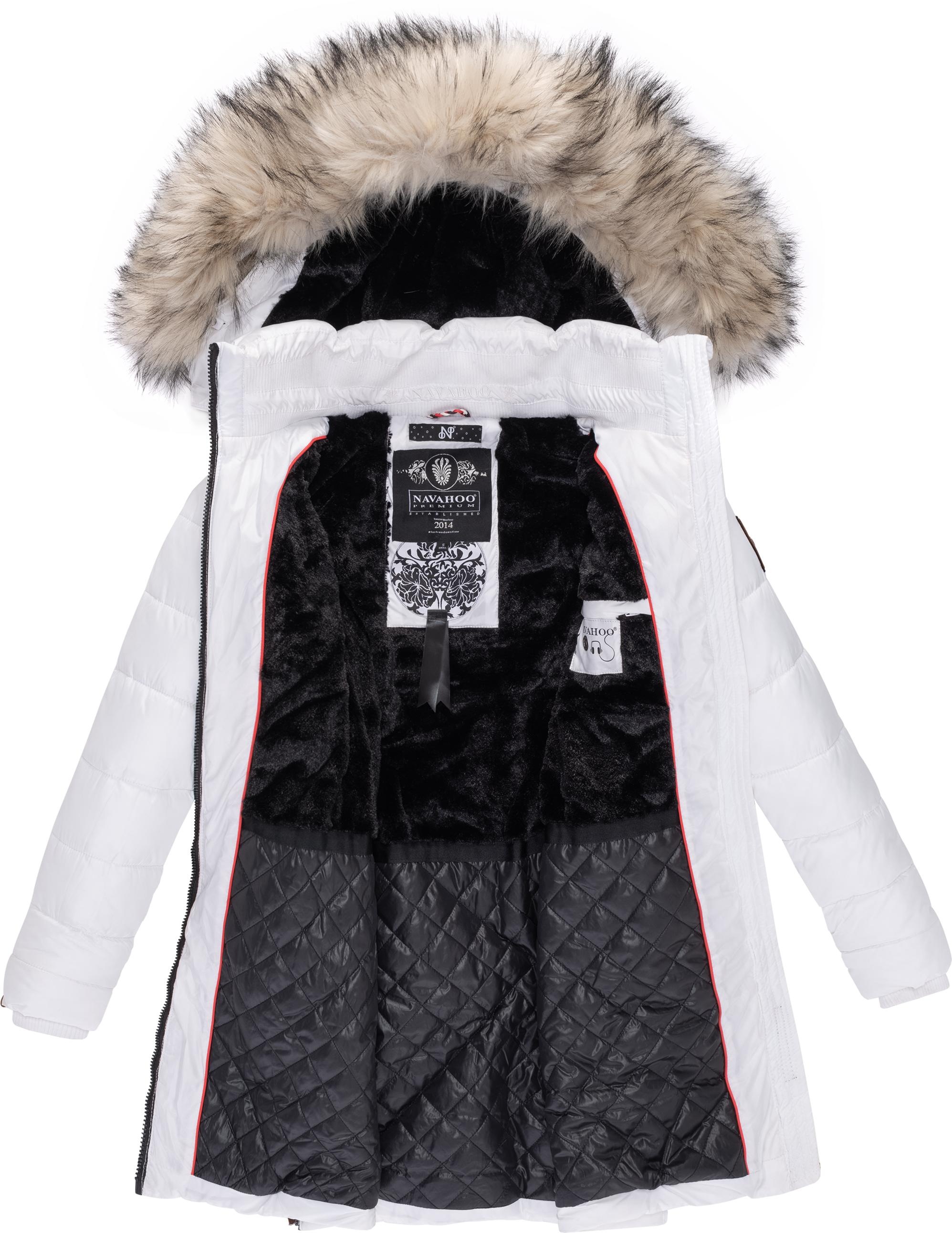 Navahoo Wintermantel »Nimalaa«, modischer Damen Winter Steppmantel mit Kapuze