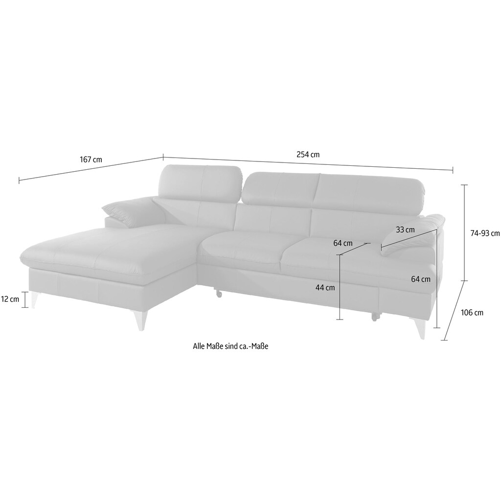 COTTA Ecksofa »Caluso L-Form«