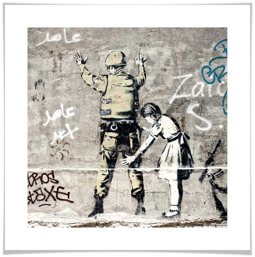 »Graffiti Wandbild, Bild, Bilder Poster, Menschen, bestellen Wall-Art St.), Soldat«, Poster | (1 Mädchen und BAUR Wandposter