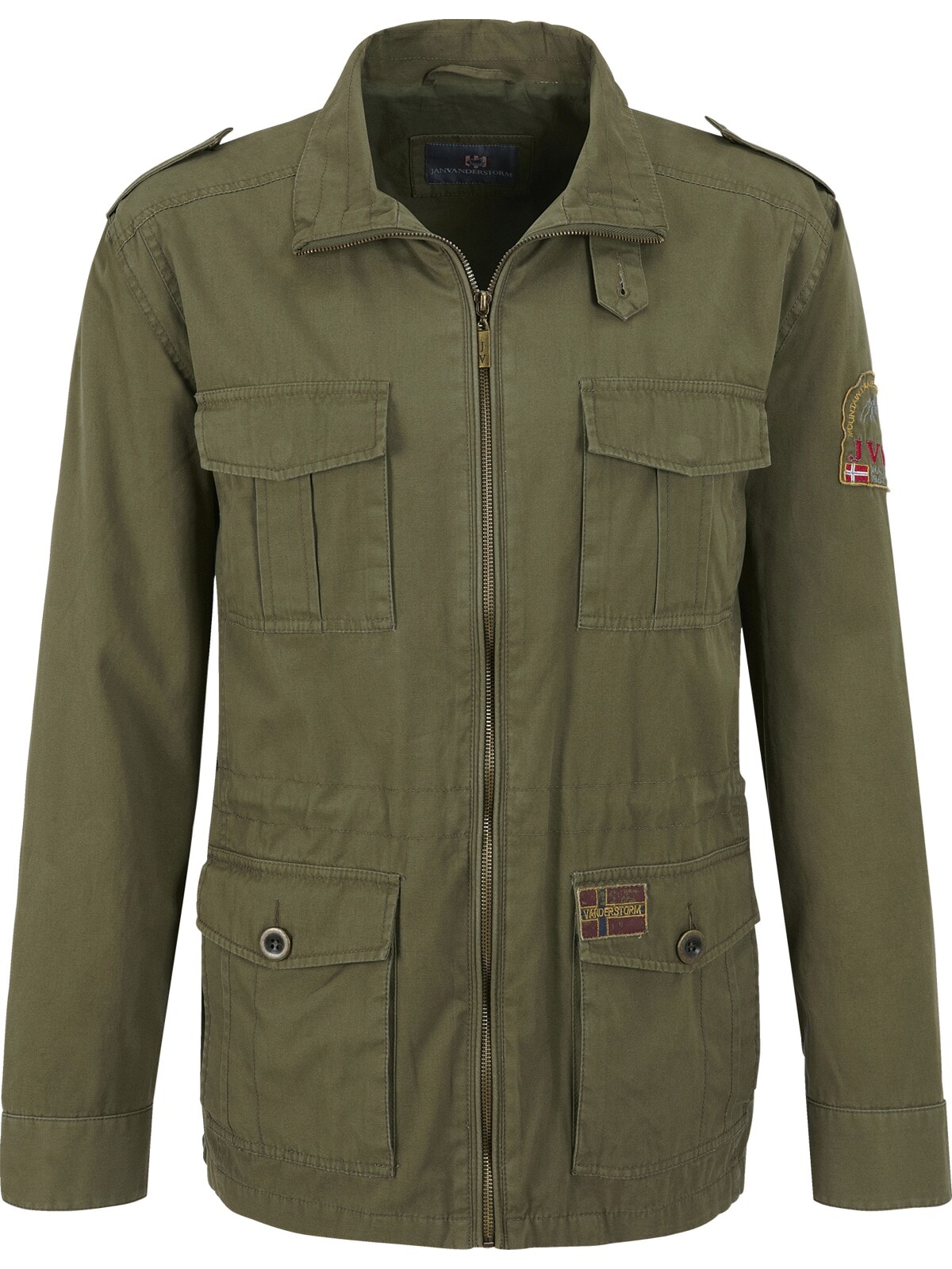 Jan Vanderstorm Fieldjacket »Fieldjacket BROR«, (1 St.), ohne Kapuze, in modischer Used-Optik