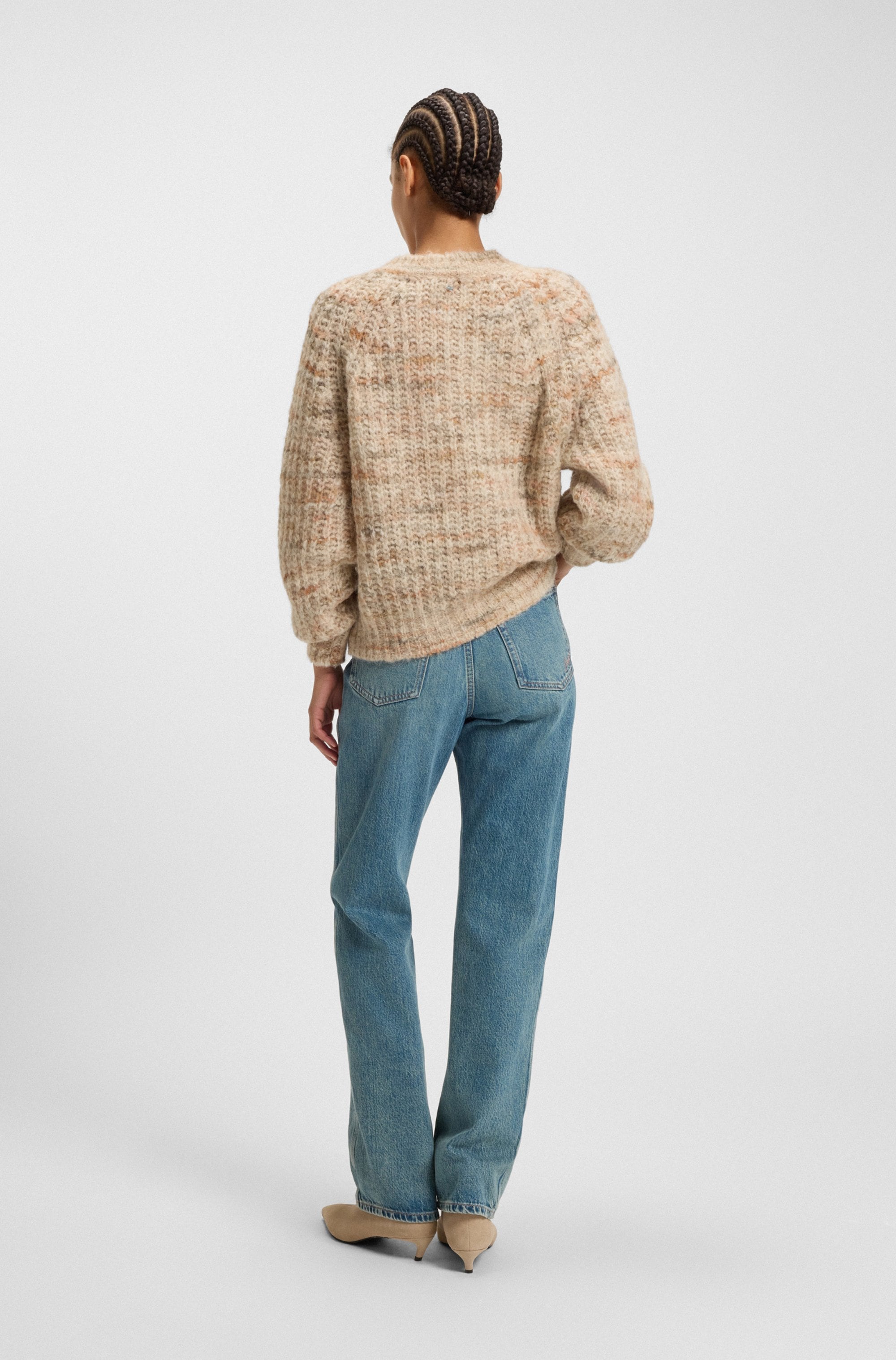 BOSS ORANGE Strickpullover »Fiambella Premium Damenmode«, mit Rundhalsausschnitt