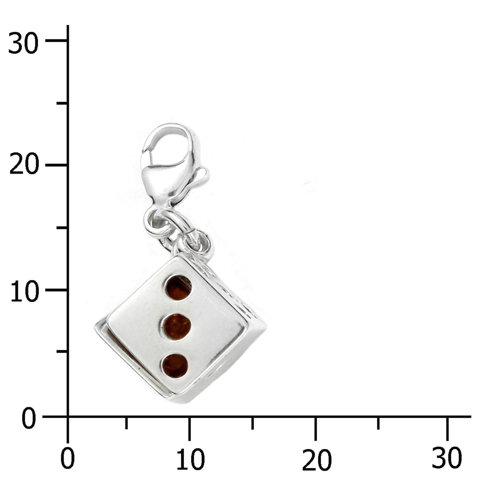 OSTSEE-SCHMUCK Kettenanhänger »Ostsee-Schmuck Charm-Einhänger Würfel Charm-Einhänger Würfel«, (1 tlg.)