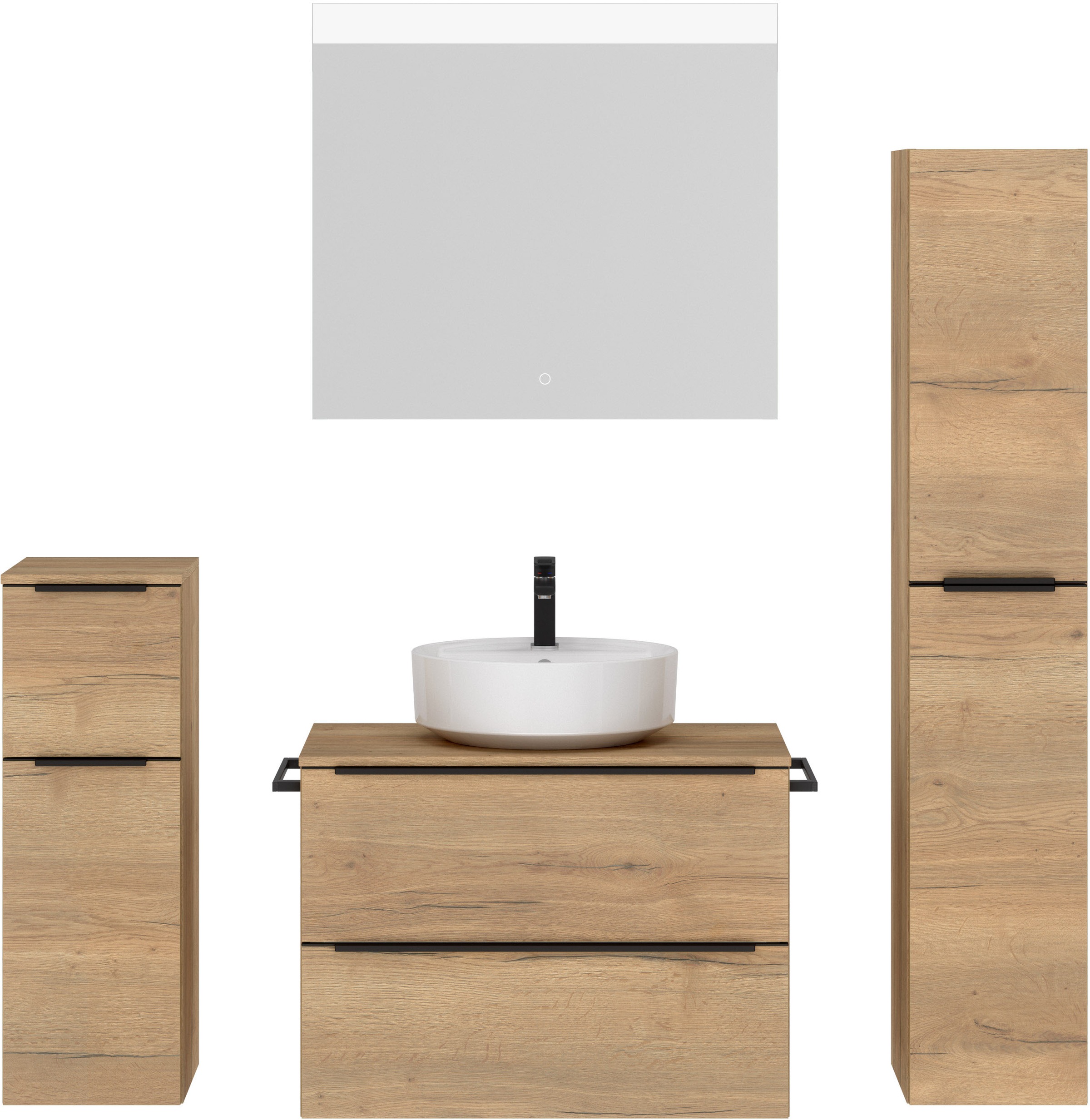 nobilia Badmöbel-Set "Alvene", (4 St., vormontiert, mit Soft-Close), inkl. günstig online kaufen