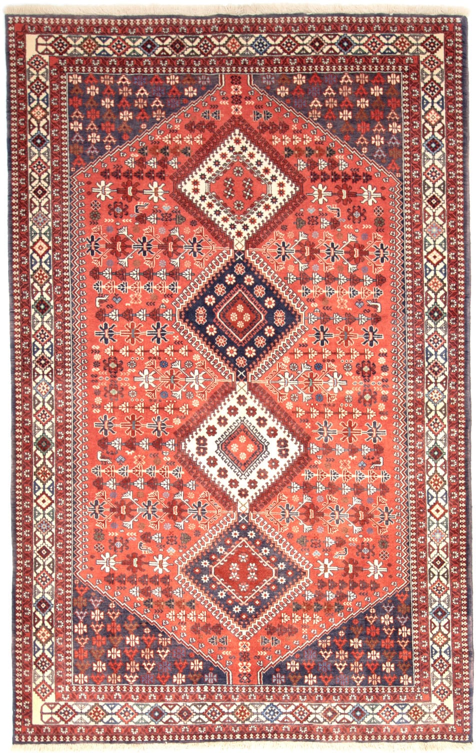 morgenland Wollteppich »Yalameh Teppich handgeknüpft terrakotta«, rechteckig, handgeknüpft
