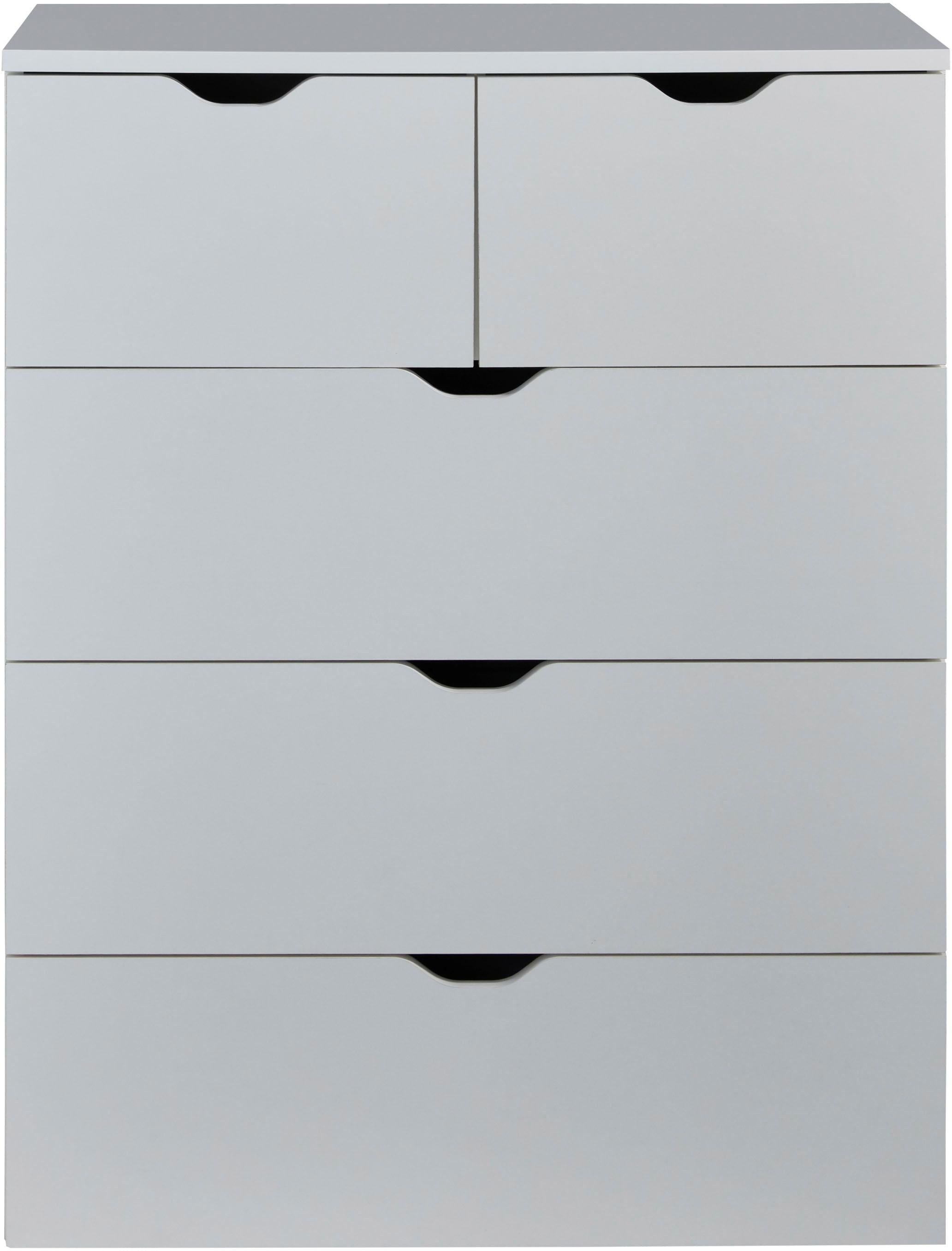 Kommode »Banta«, (1 St.), Maße (B/T/H) 80/40/102 cm - Schubladen mit Vollauszug