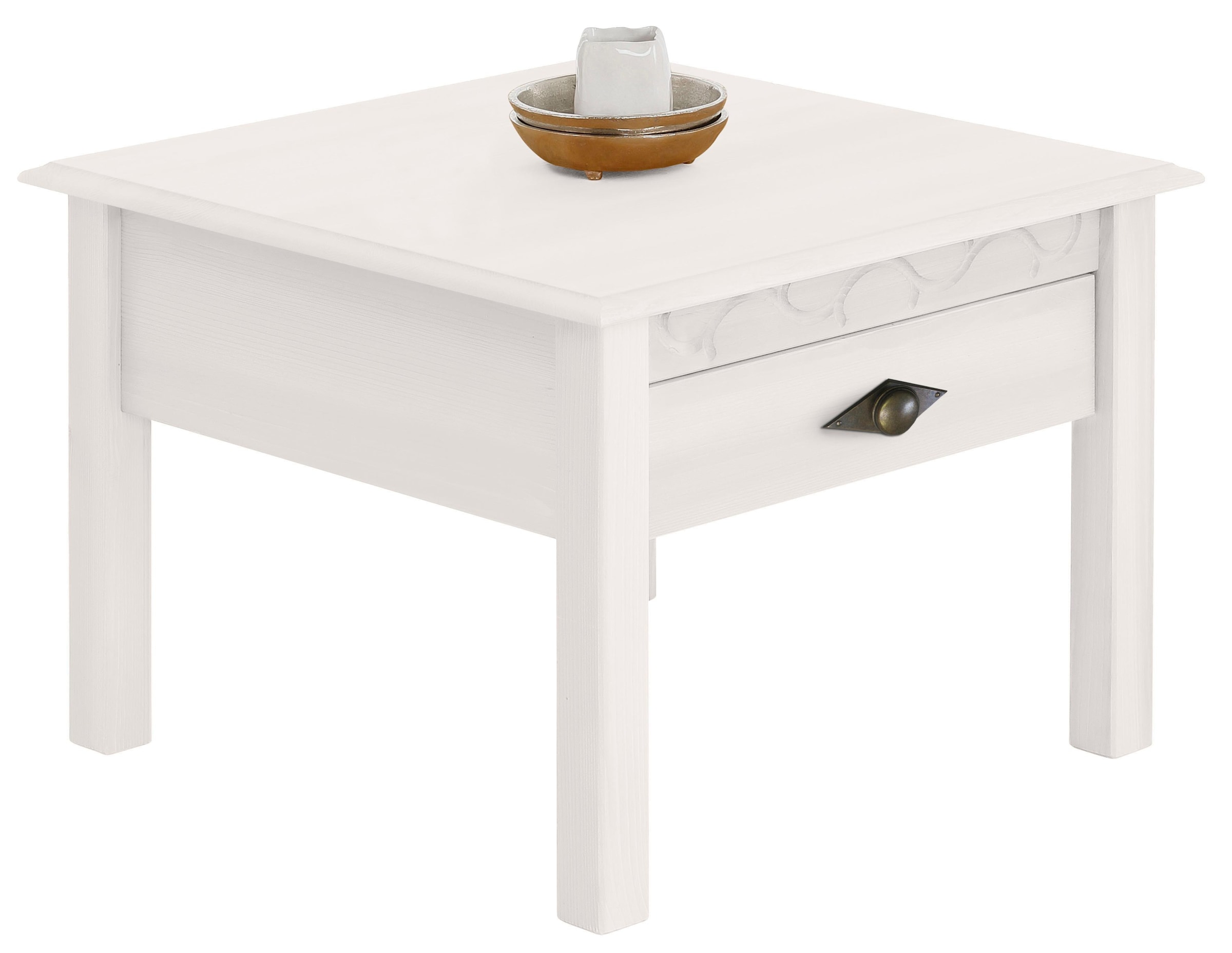 Home affaire Couchtisch »Laura, TOPSELLER!«, (Couchtisch, Wohnzimmertisch), 60/60 cm, mit einer Schublade, zusätzlicher Stauraum