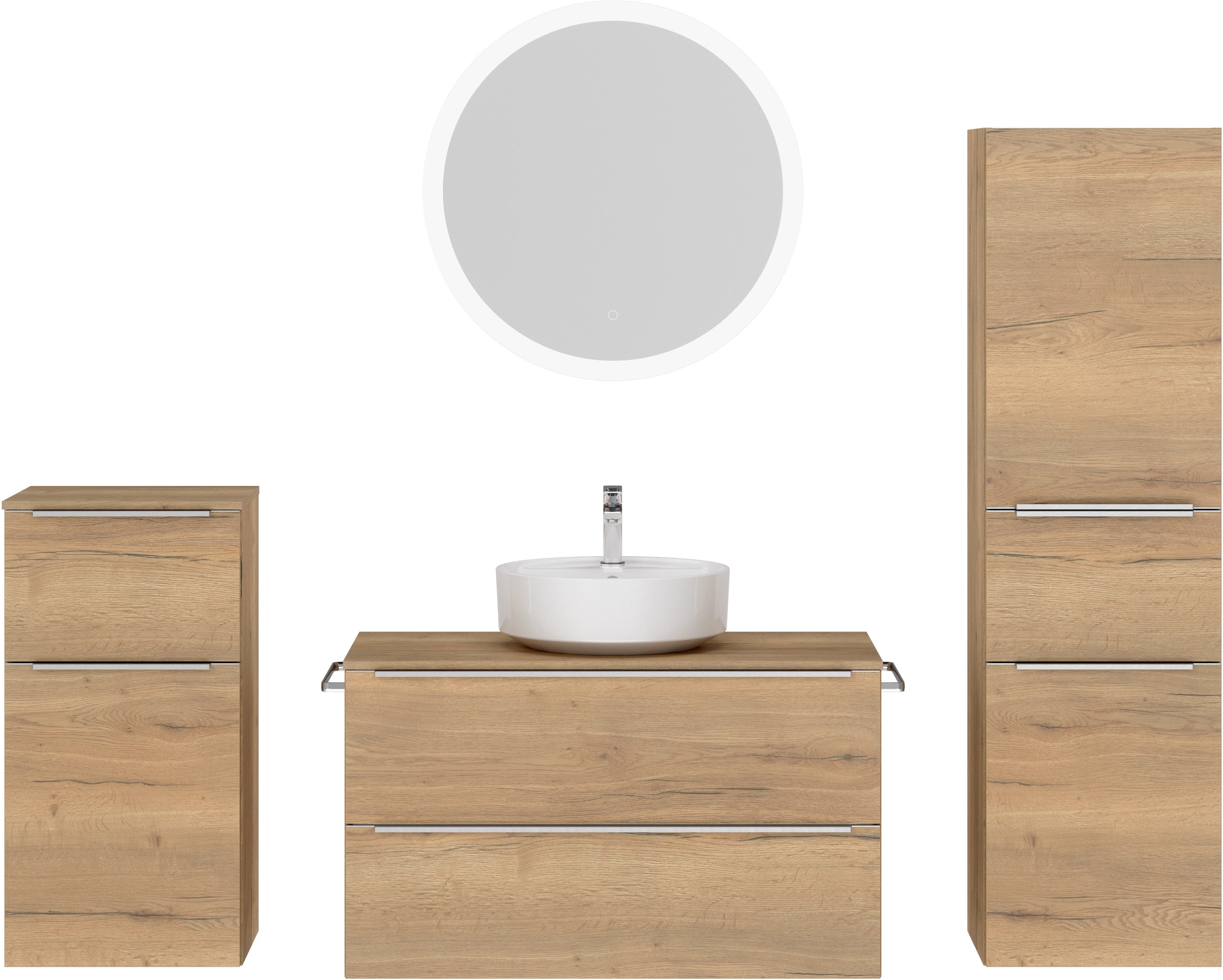 nobilia Badmöbel-Set "Alvene" vormontiert, mit Soft-Close, 4 Stk. tlg. günstig online kaufen