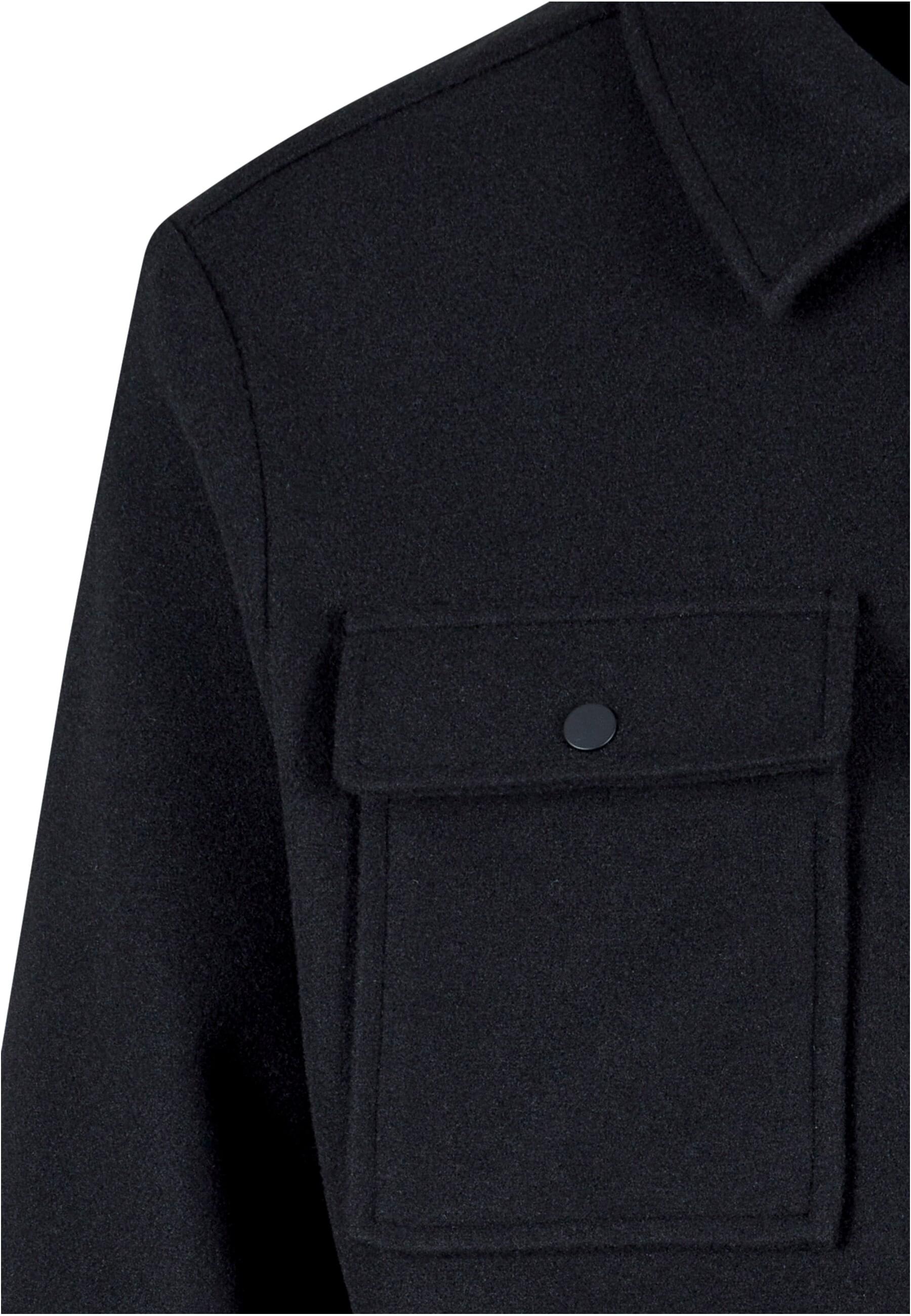 URBAN CLASSICS Langarmhemd »Urban Classics Herren Plain Overshirt«, (1 tlg.)