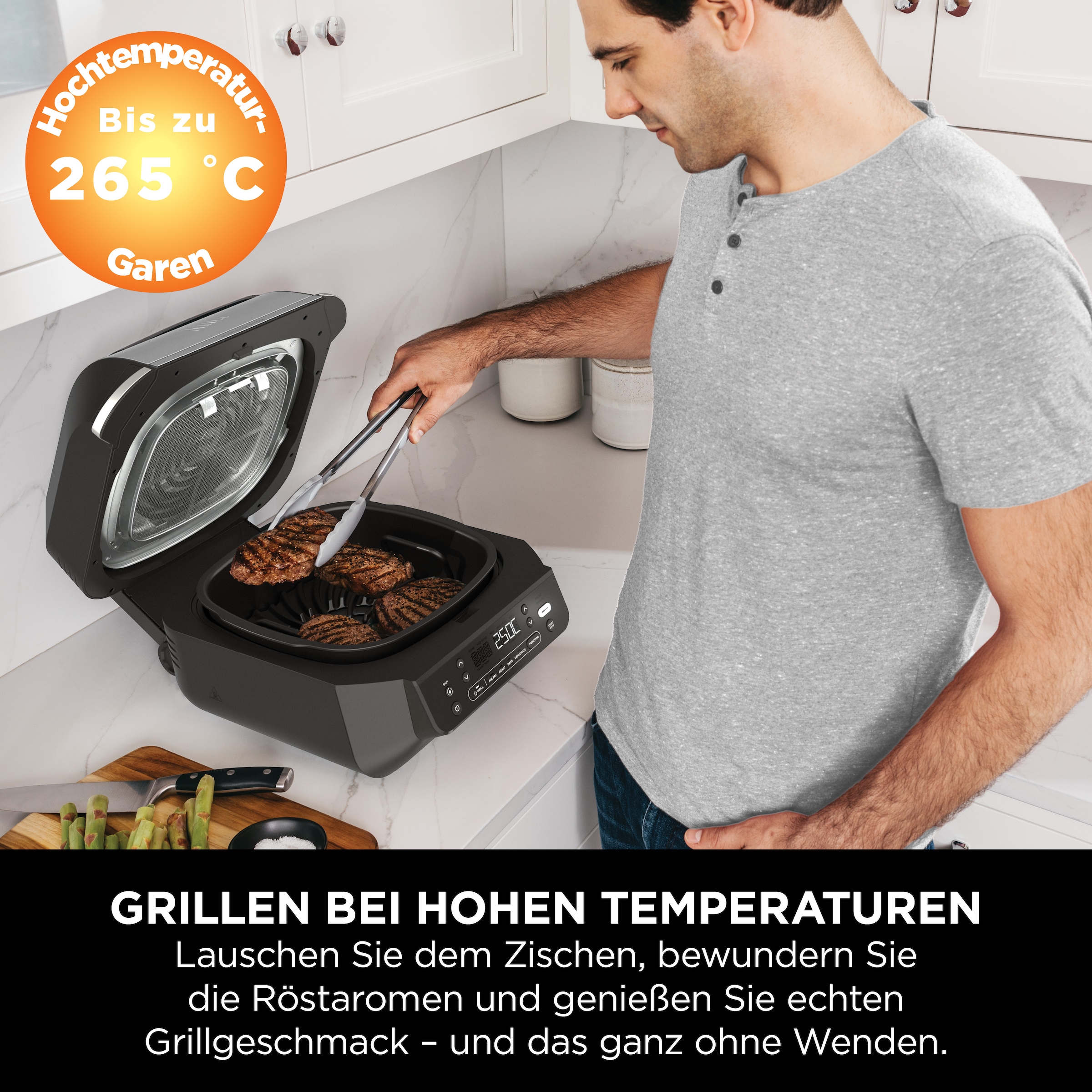 NINJA Tischgrill »EG351EU«, 1760 W, 5-in-1 Grill und Heißluftfritteuse