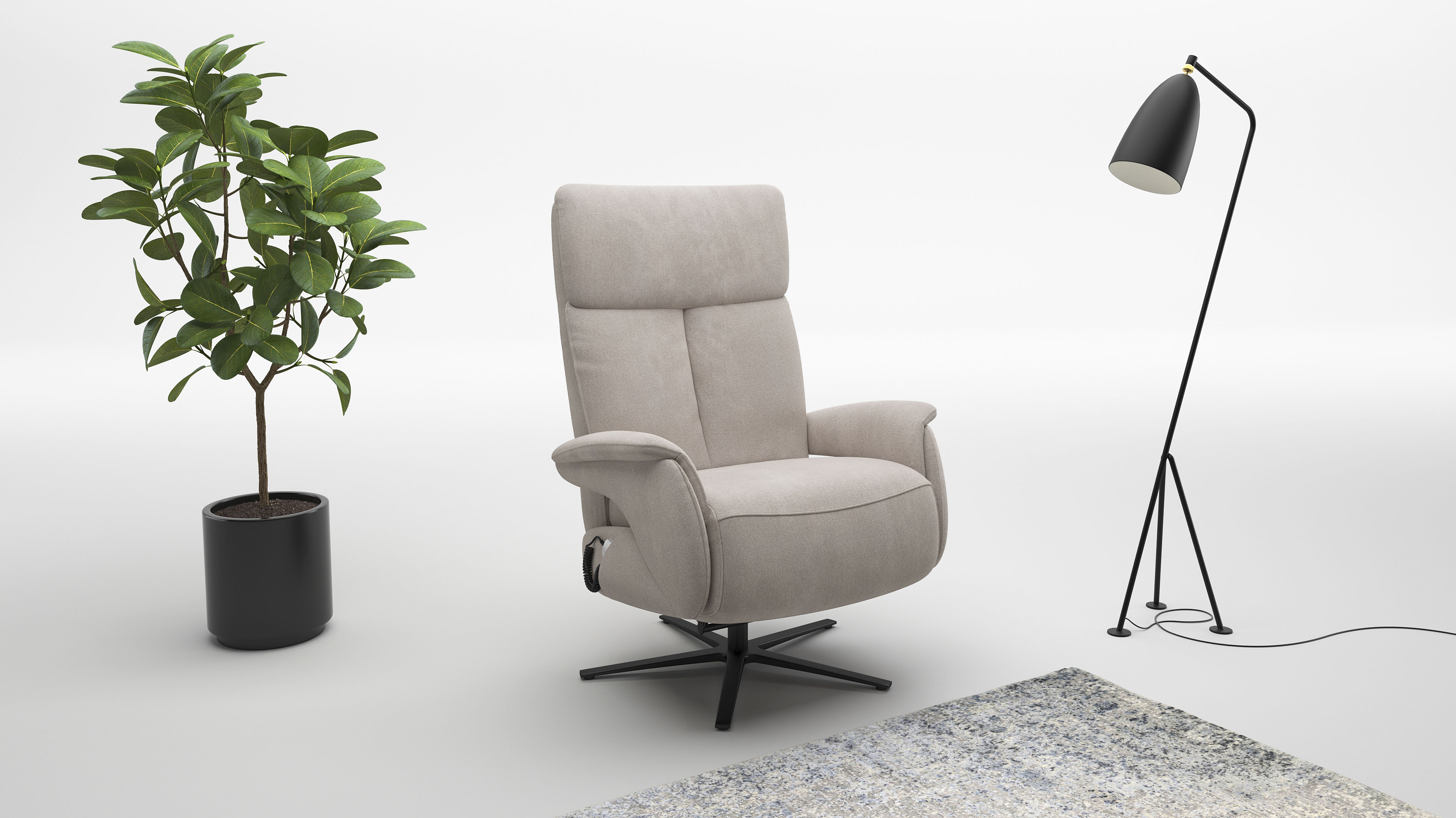 sit&more TV-Sessel "Triple Seven Xtra large, bis 200kg belastbar, mit Herz-Waage Funktion" inkl. Kopfteil- & Drehfunktion, wahlweise mit Akku und Aufstehhilfe