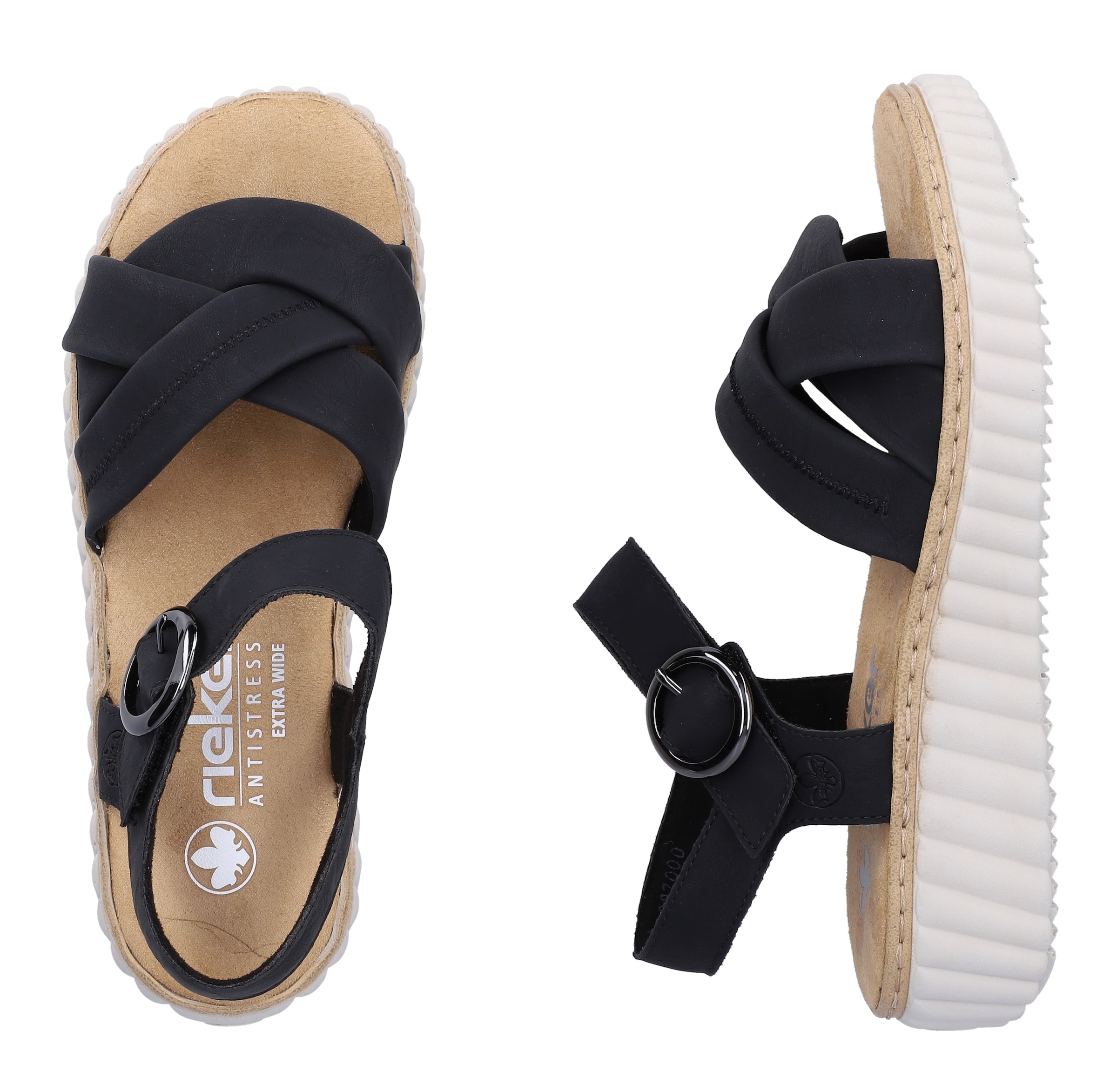 Rieker Sandale  Sommerschuh, Urlaubsschuh mit Überkreuzbangen