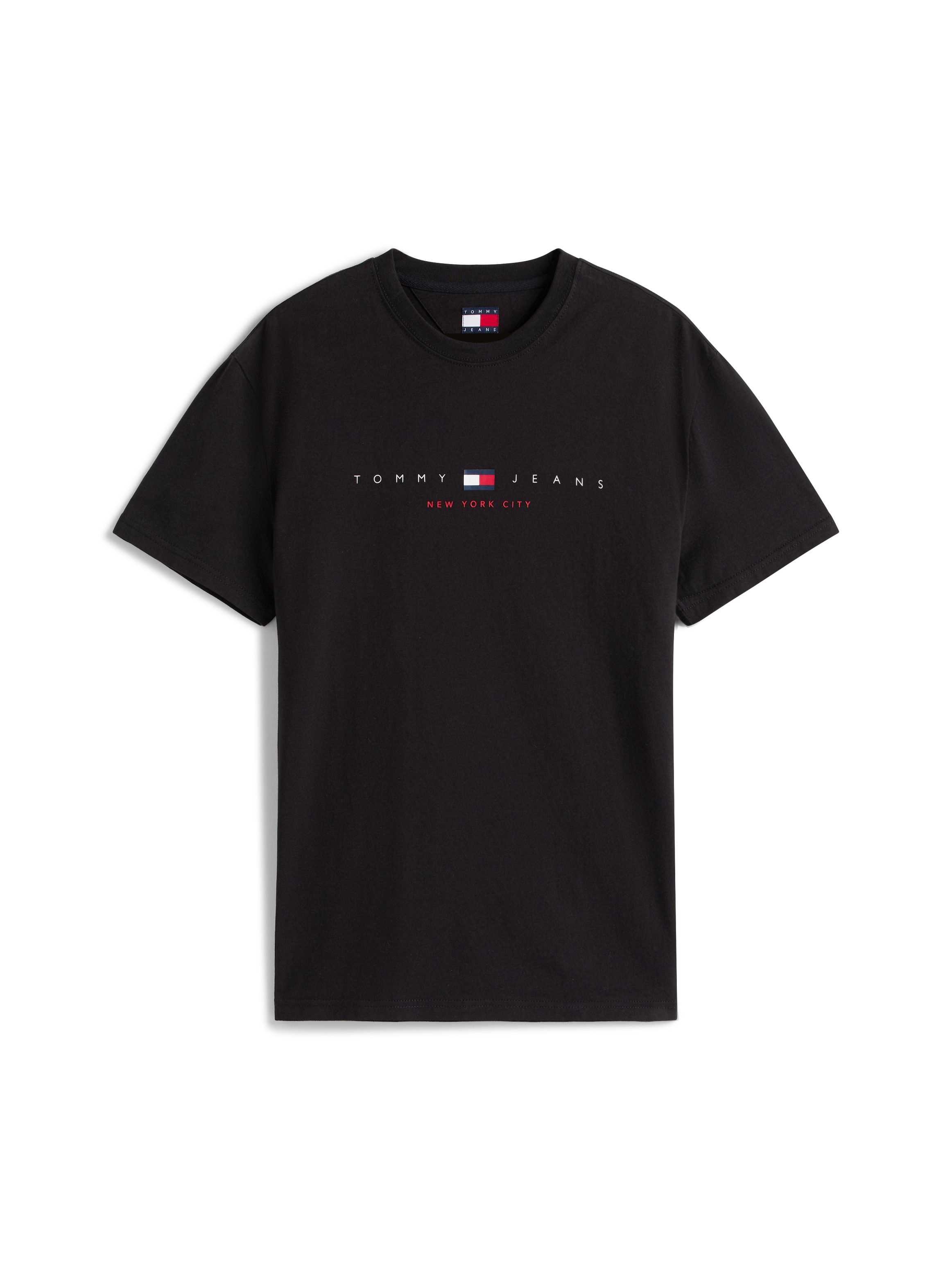 Tommy Jeans T-Shirt »TJM REG FLAG LINEAR SS TEE EXT«, Mit Rundhalsausschnitt