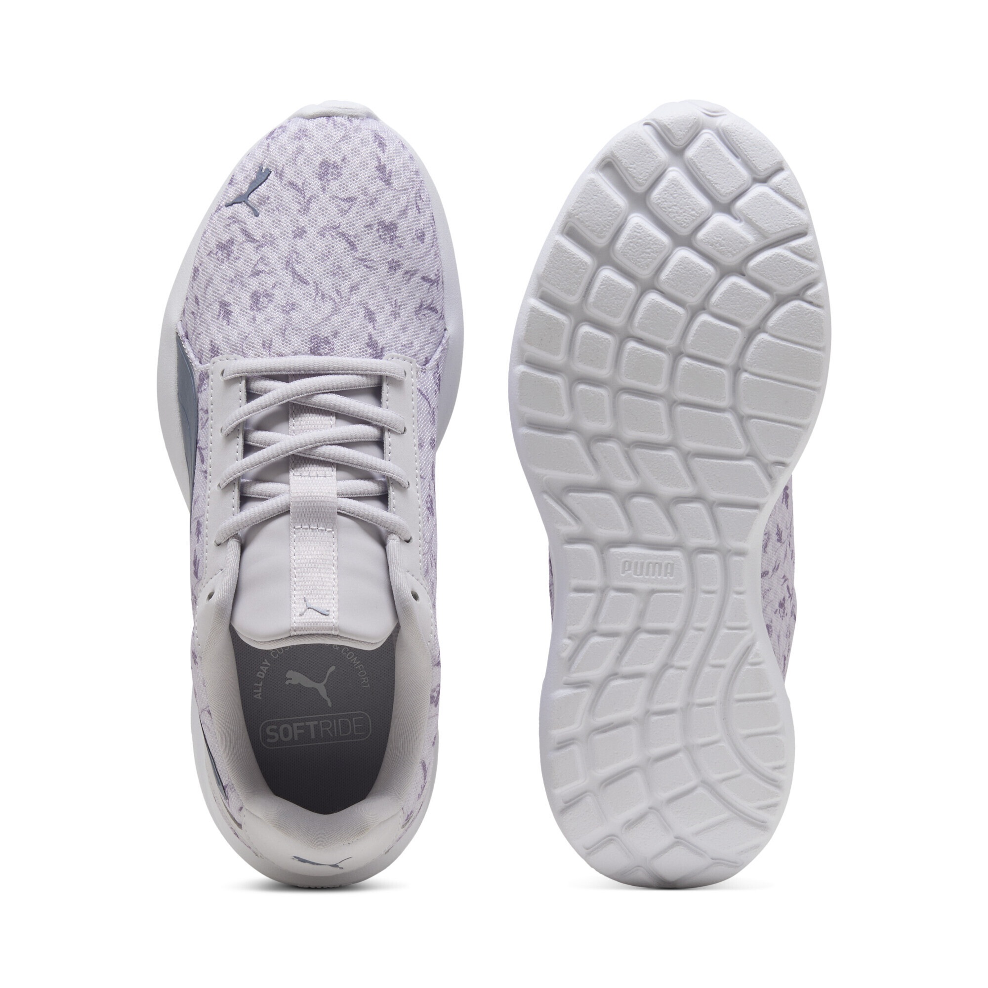Sneaker PUMA "SOFTRIDE Cosmic Fiore Sneakers Damen", Herren, Gr. 35,5, lavender pop gray sky lila, Obermaterial: Synthetik, Textil; Futter: Textil; Innensohle: Textil; Laufsohle: Synthetik, Schuhe Sneaker 3