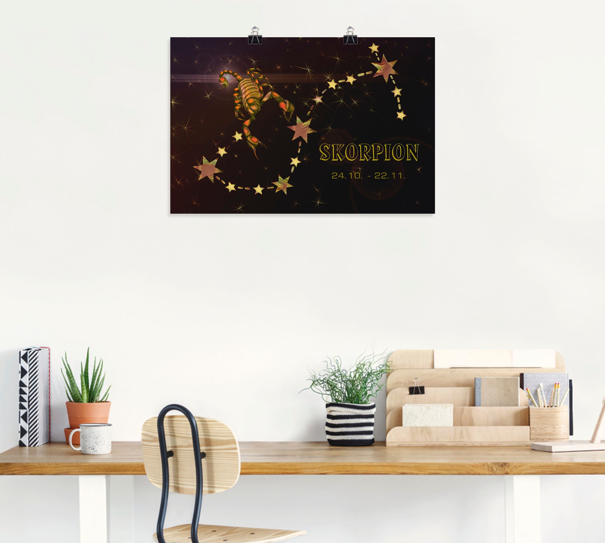 Artland Wandbild "Sternzeichen - Skorpion" Bilder von Sternzeichen 1 Stk. t günstig online kaufen