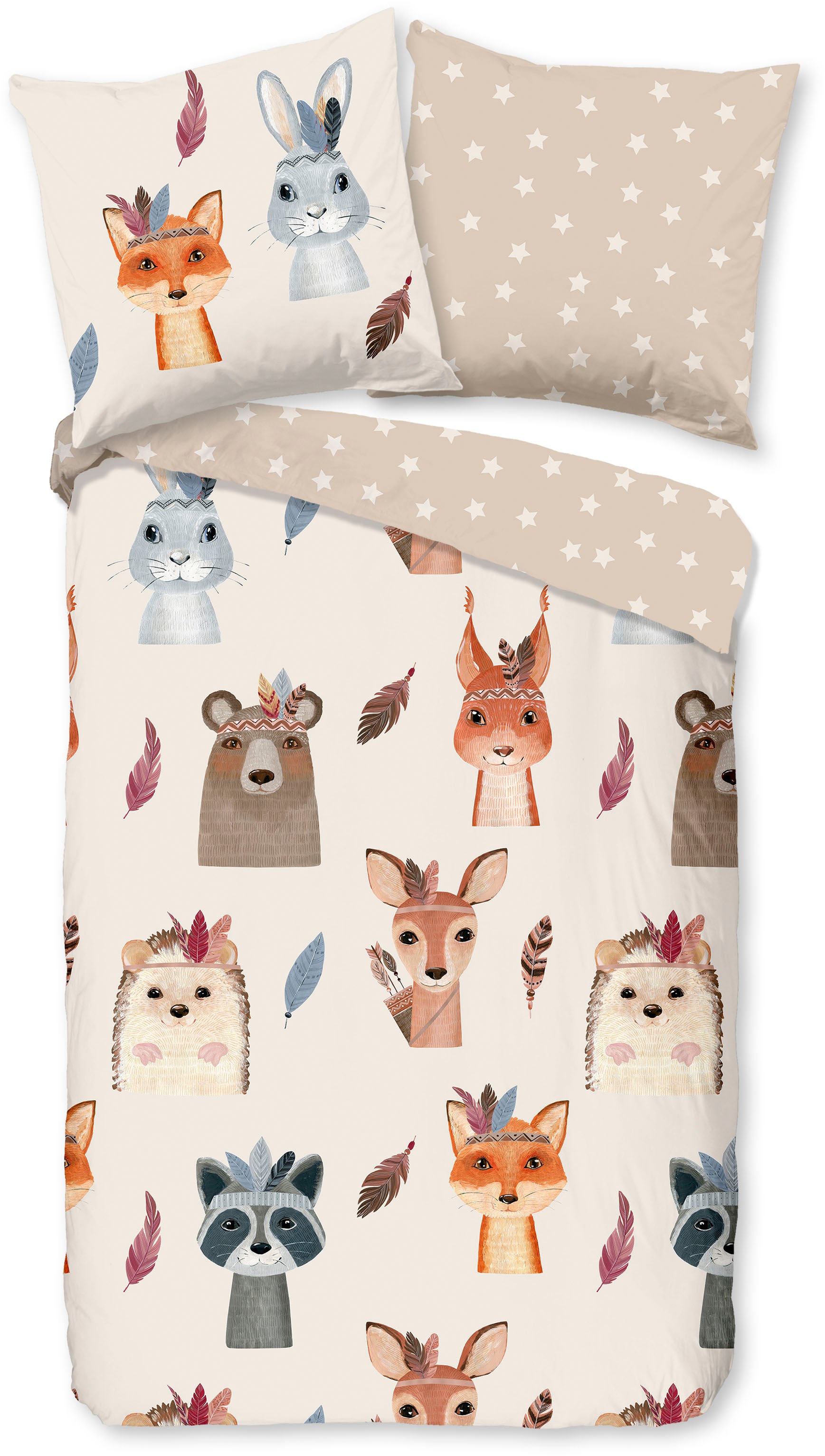 good morning Kinderbettwäsche "Rave" 2 Stk. Baumwolle, 135x200, Reißverschl günstig online kaufen