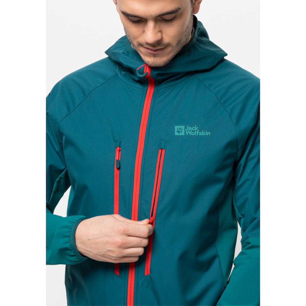 Jack Wolfskin Softshelljacke »ALPSPITZE HOODY M«, mit Kapuze