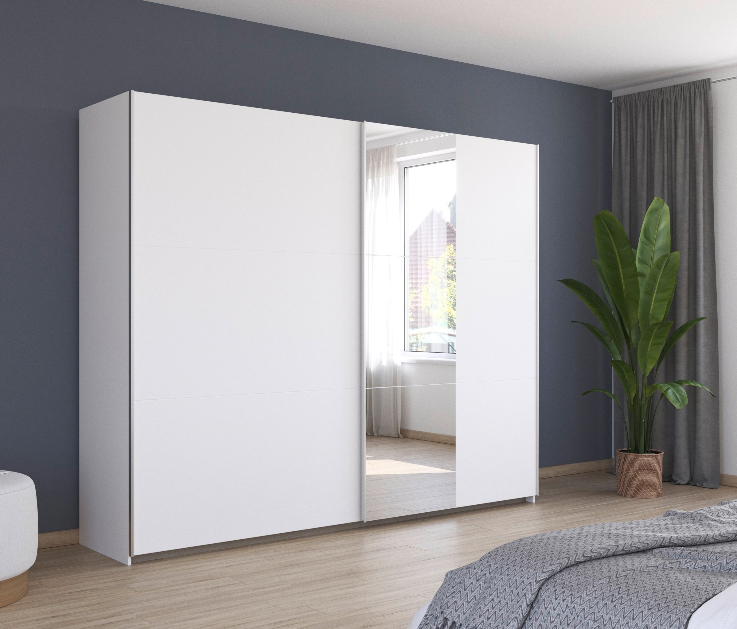 rauch Schwebetürenschrank »Kleiderschrank Garderobe TOPSELLER AURELIO mit 3 Ausstattungsvarianten«, 3 verschiedene Ausstattungsvarianten Griffe aus Metall MADE IN GERMANY