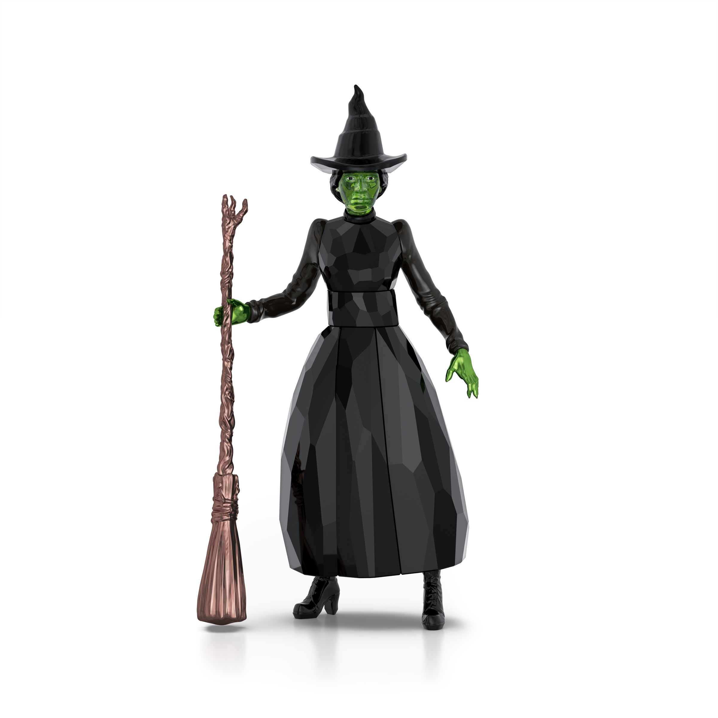 Dekofigur SWAROVSKI "Kristallfigur Sammelfigur Wicked Elphaba Thropp", schwarz (schwarz, grün, bronzefarben, weiß), Dekofiguren, Metall, Swarovski Kristall