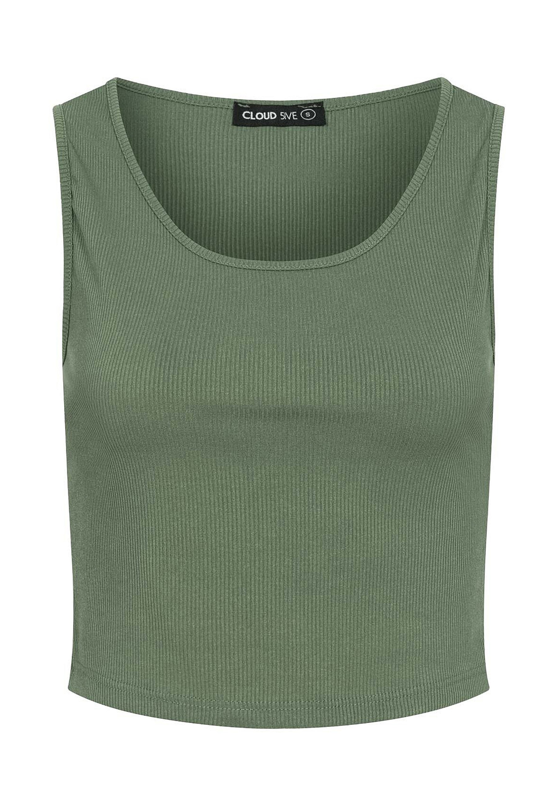 CLOUD 5IVE T-Shirt "CLOUD 5IVE Ribbed Cropped Top Rundhals" 1