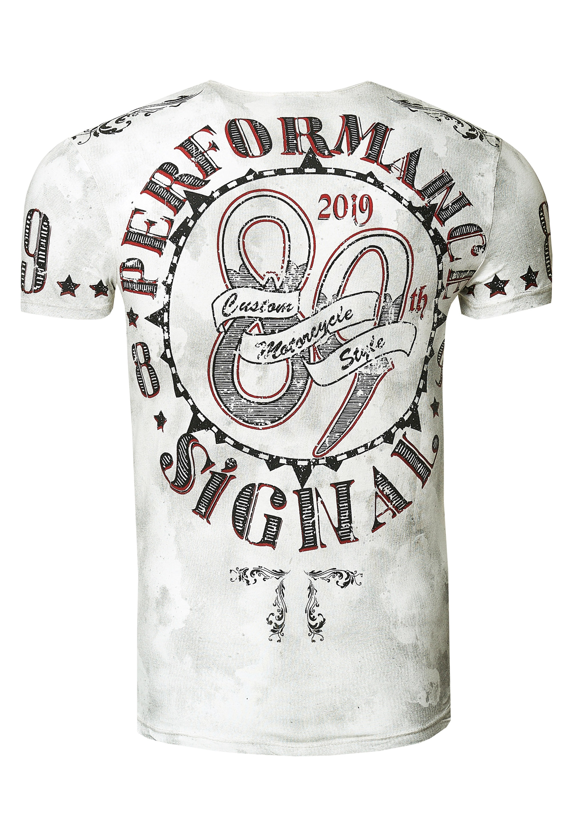 Rusty Neal T-Shirt mit stylischem Totenkopf-Print