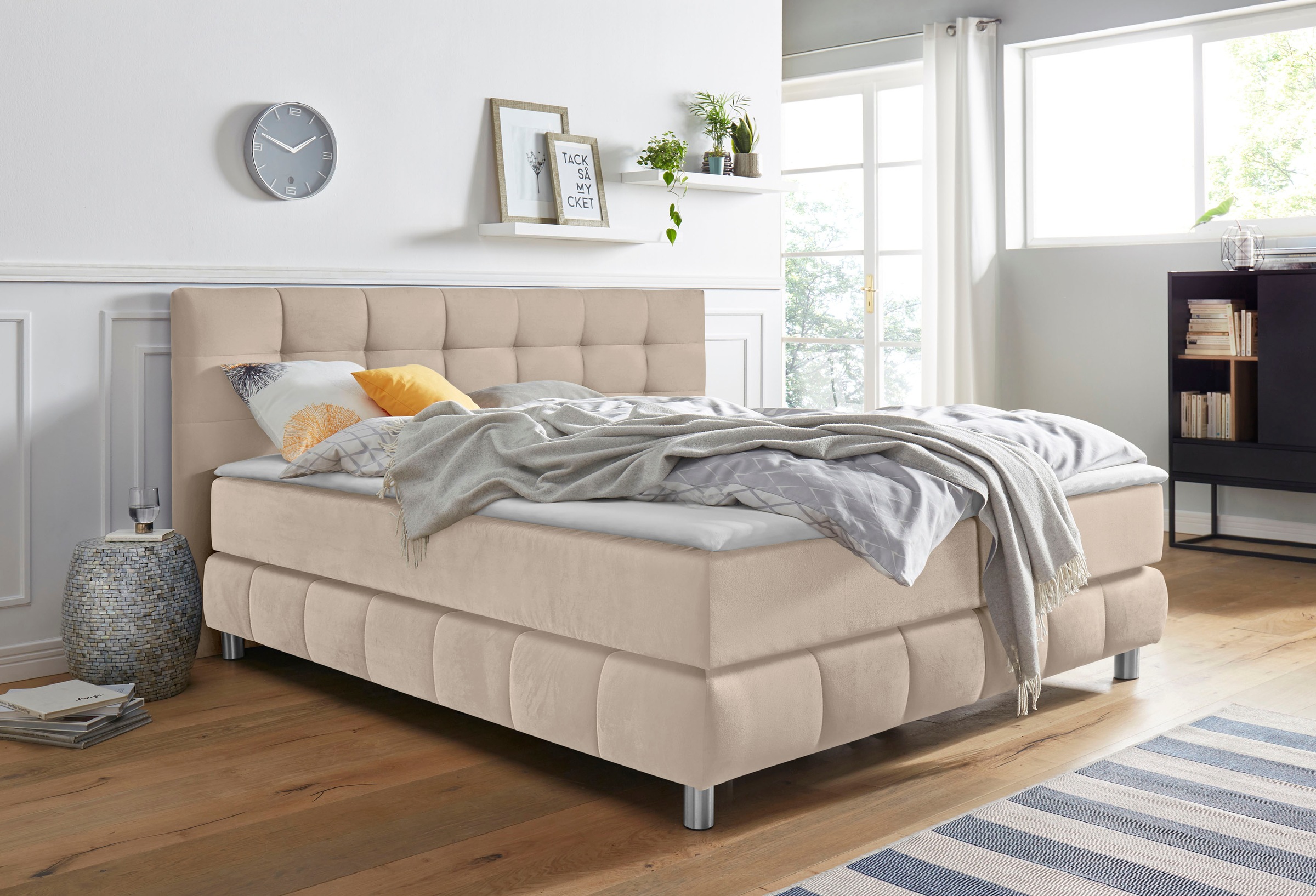 andas Boxspringbett "Salo", incl. Topper, 6 Breiten, 2 Härtegrade, TFK auch günstig online kaufen