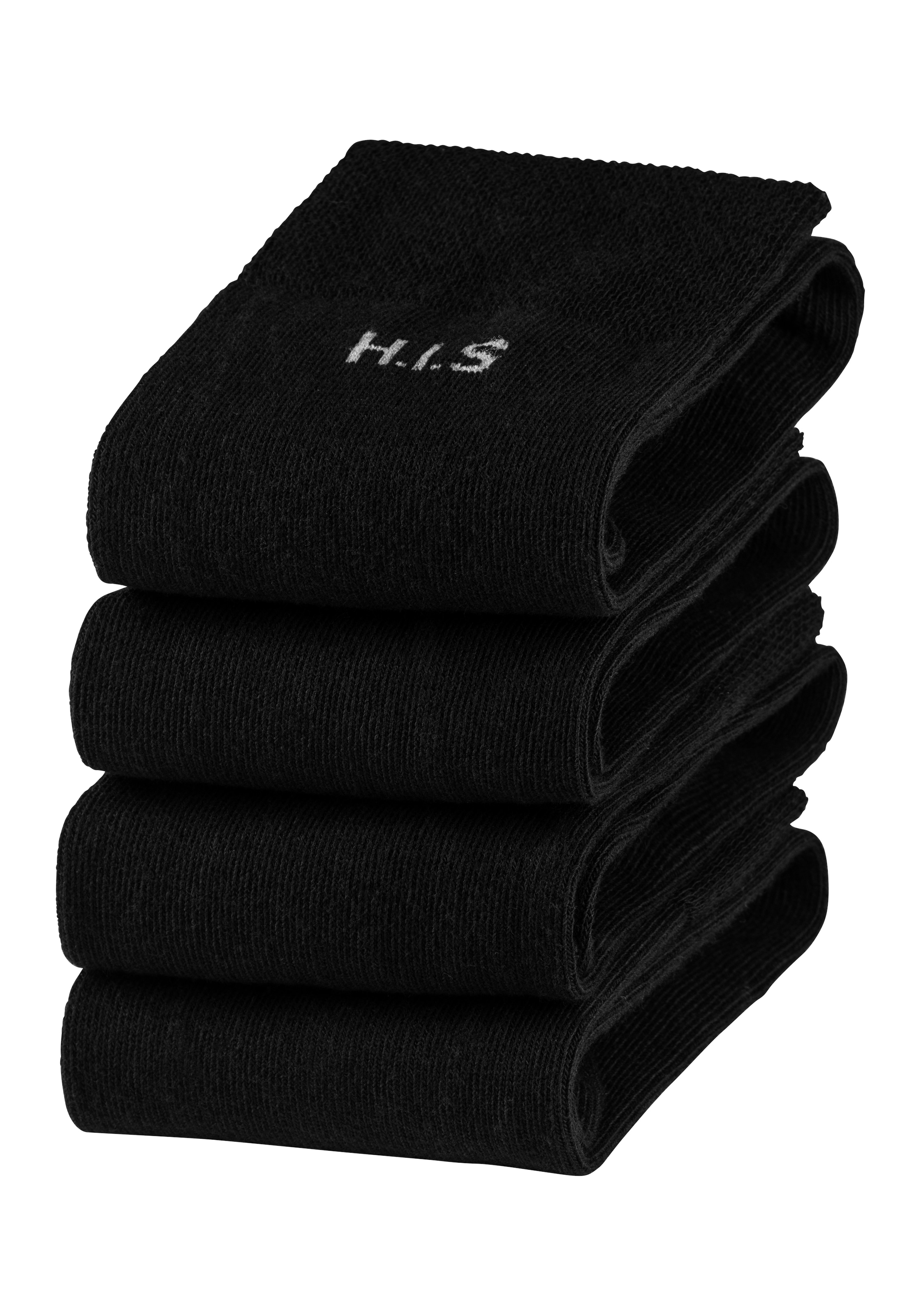 H.I.S Socken (4 druckfreiem Bündchen mit Paar)