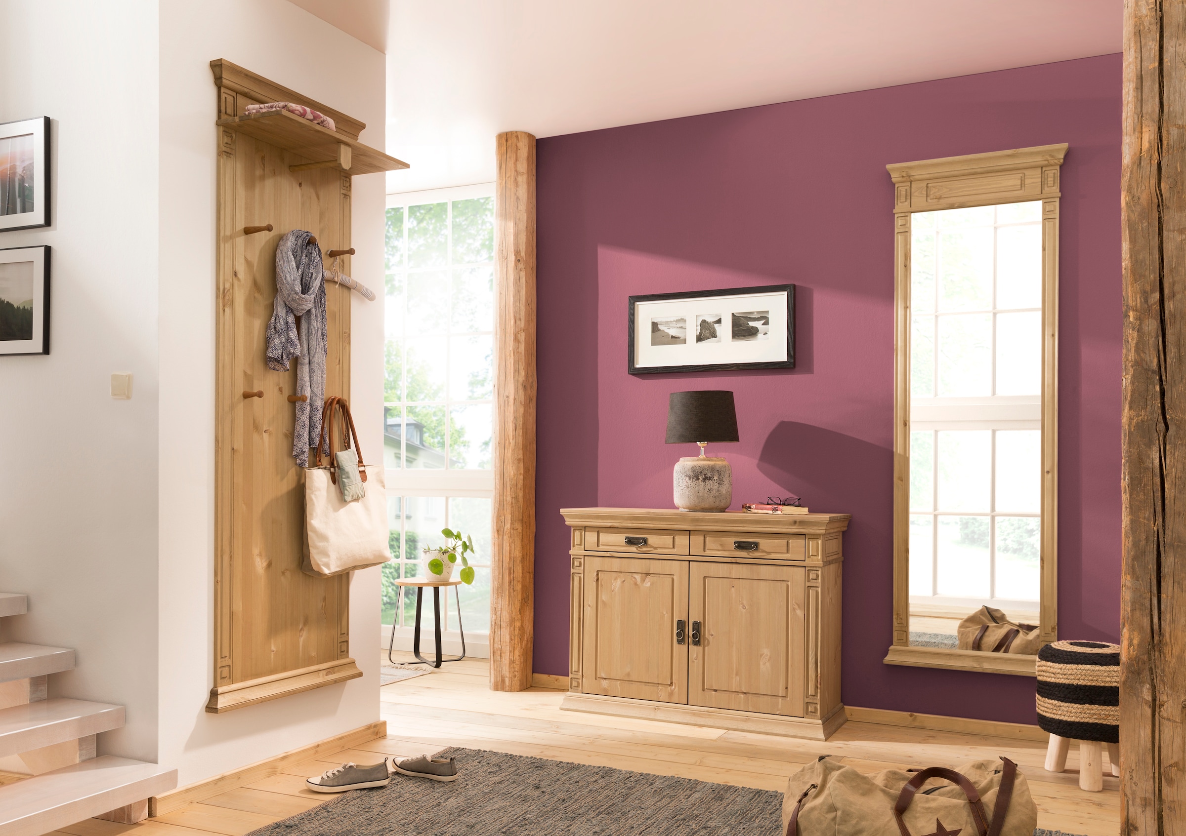 Home affaire Spiegel »Vinales«, Wandspiegel, Breite 66 cm, Rahmen aus massiver Kiefer