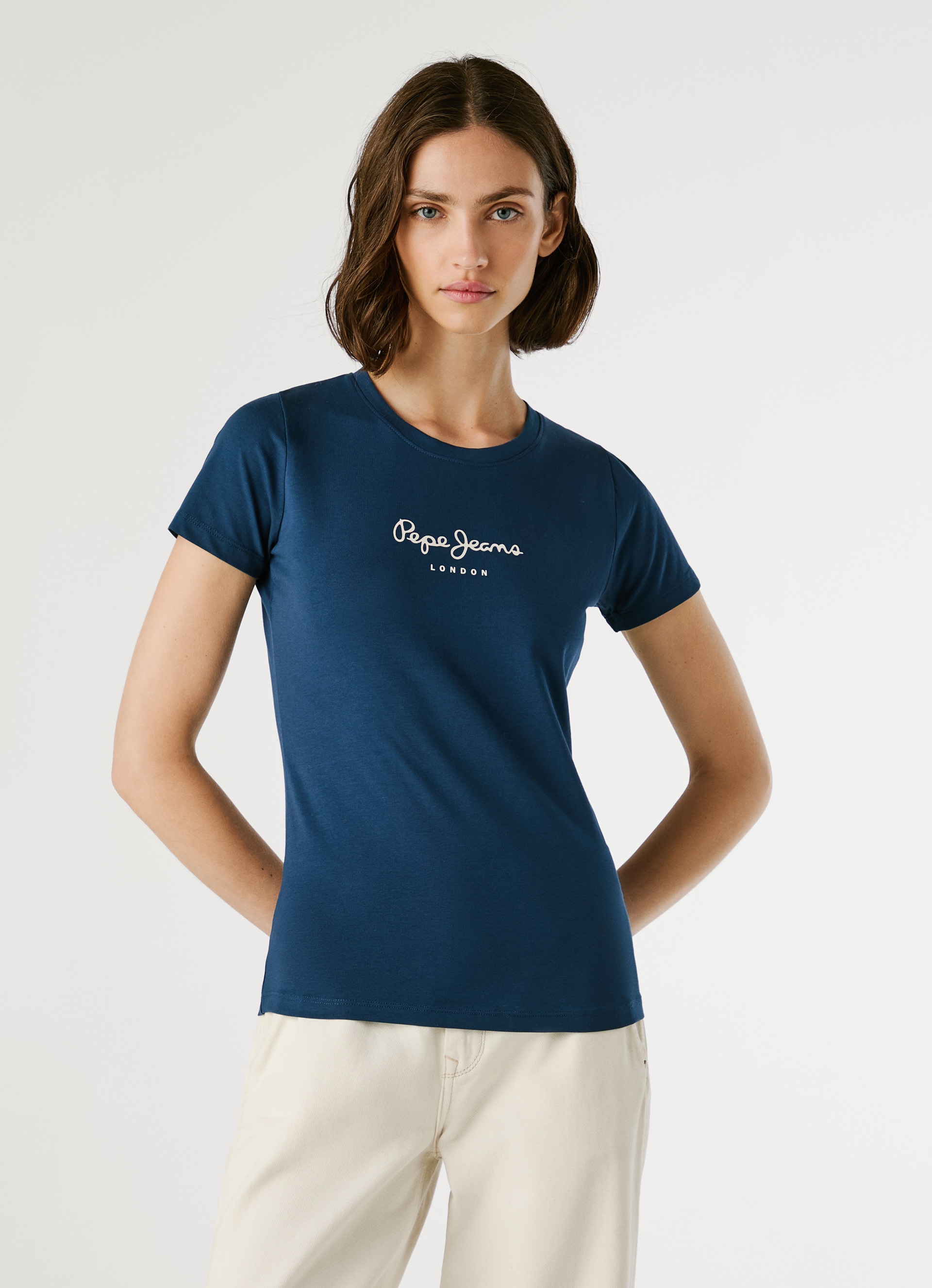 Pepe Jeans T-Shirt "NEW VIRGINIA" mit Logo-Print günstig online kaufen
