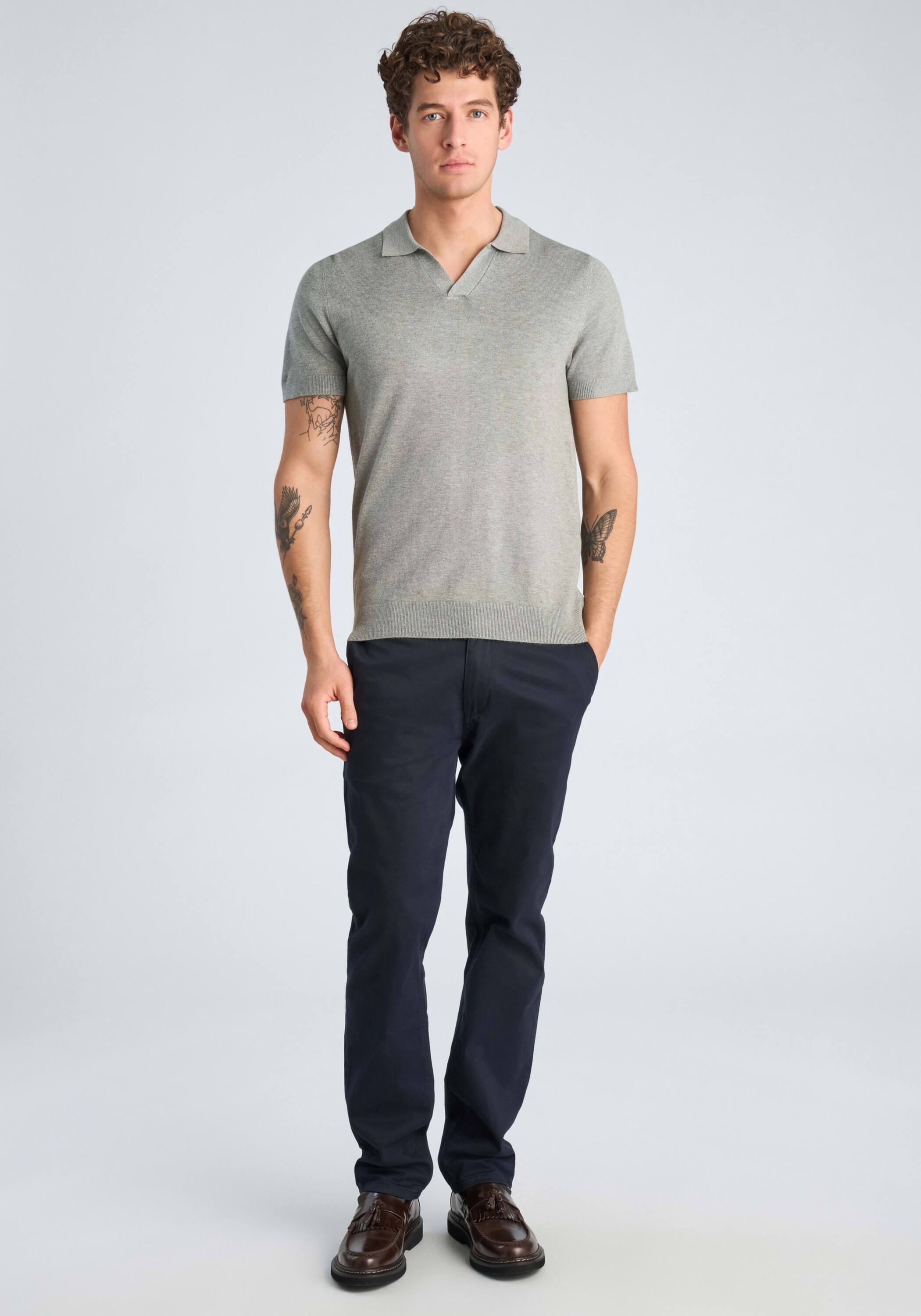 Lindbergh Poloshirt Light Grey Mix Size L 5