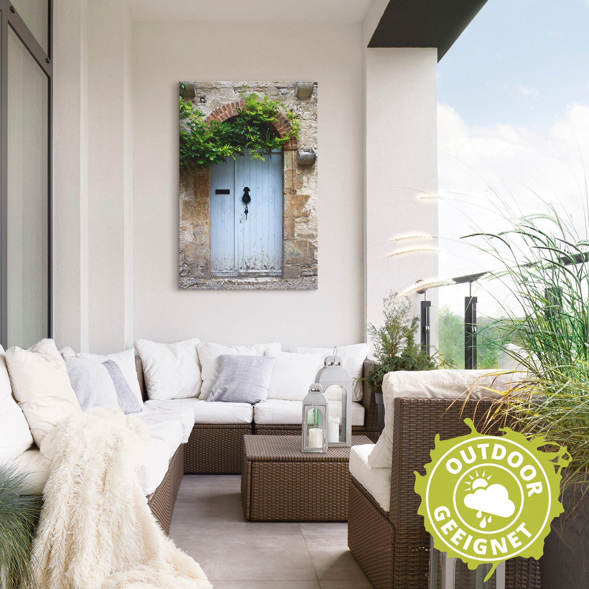 Artland Wandbild »Alte Tür in Südfrankreich«, Fenster & Türen, (1 St.), als Alubild, Outdoorbild, Leinwandbild, Poster in verschied. Größen