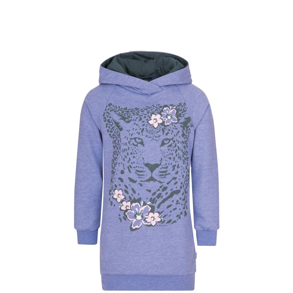 Trigema Longsweatshirt »TRIGEMA Sweatkleid mit Kapuze und Animal Print«