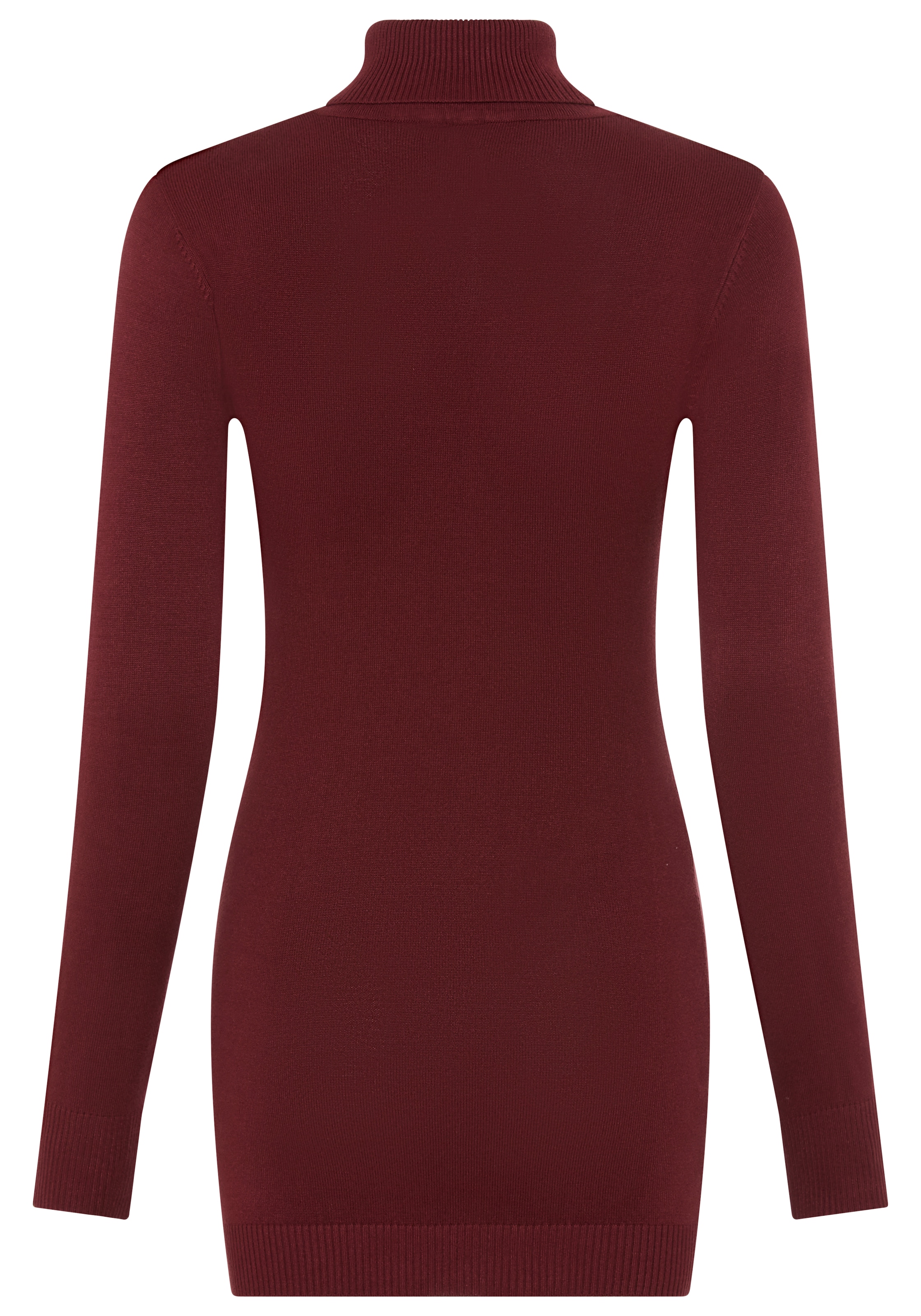 Laura Scott Rollkragenpullover Feinstrick in figurbetonter Longform