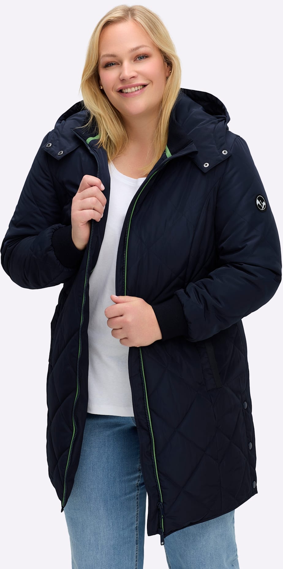 Sheego Steppjacke, mit Kapuze günstig online kaufen