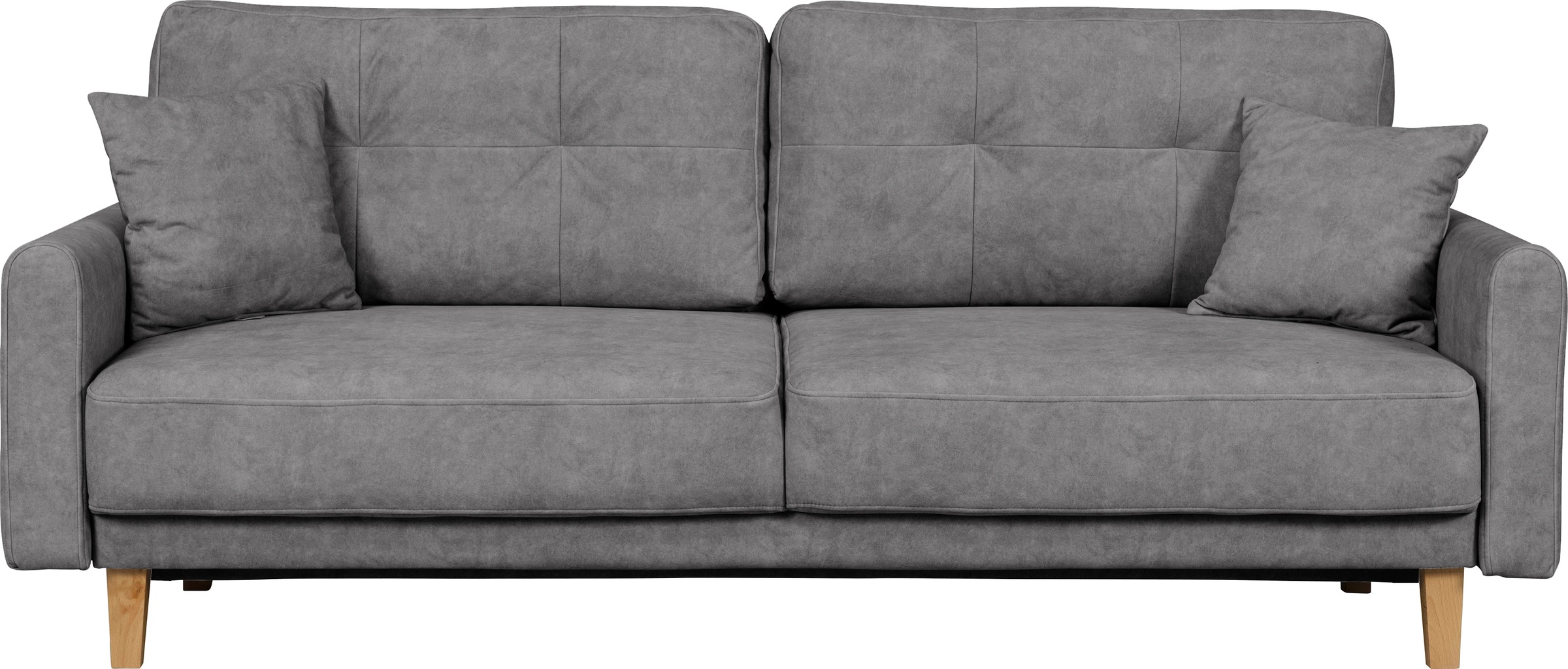 Home affaire 3-Sitzer »TRIPLO optionale Schlafsofa mit Bettkasten, Maße B/T/H: 215/100/89 cm«, Wahlweise Bettfunktion - Liegefläche 145x191 cm, Rücken-, Zierkissen