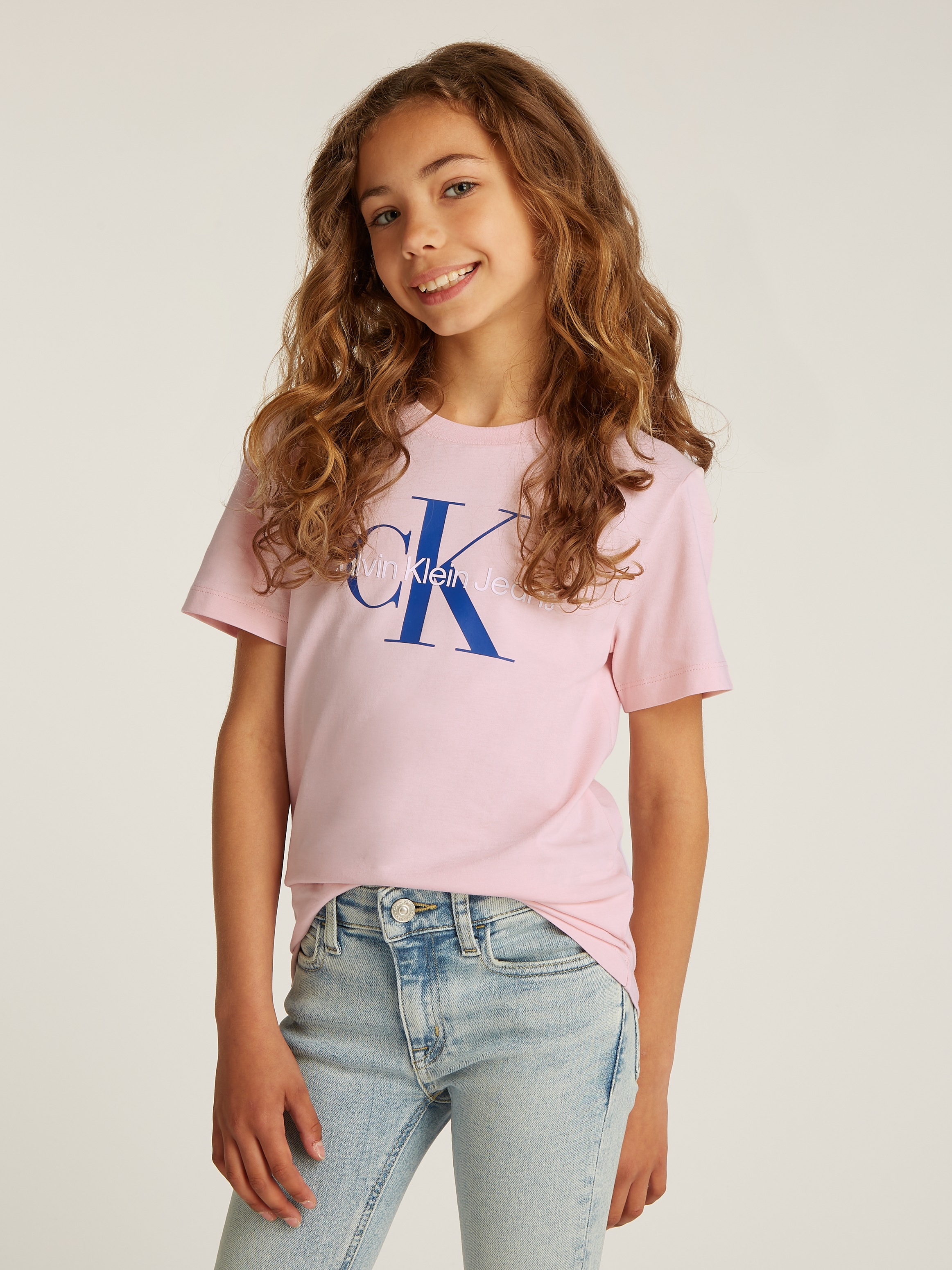 Calvin Klein Jeans Rundhalsshirt »CK MONOGRAM SS T-SHIRT« für Kinder bis 16 Jahre mit Logoschriftzug