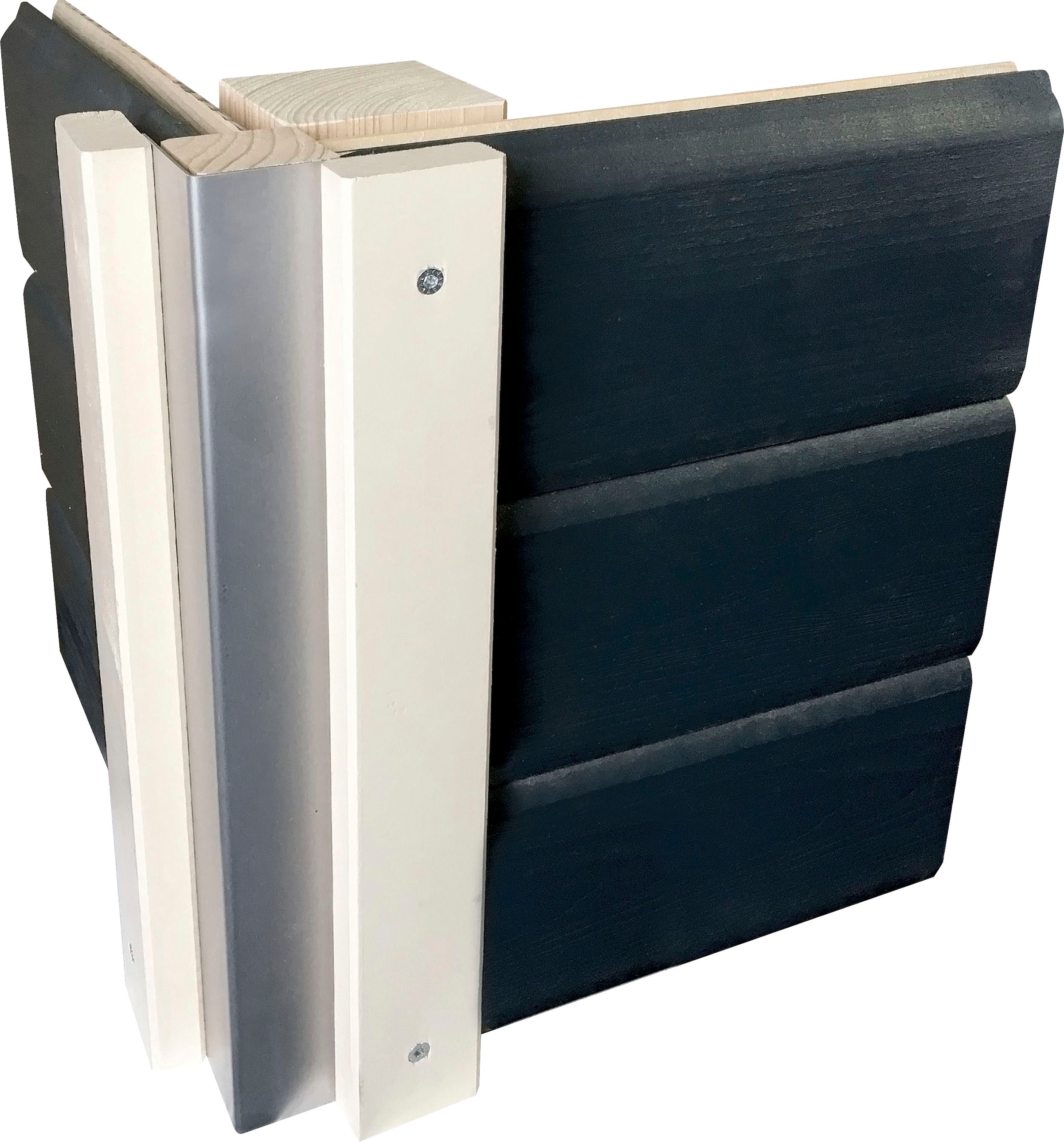 KONIFERA Saunahaus »Maiko 1 SET A«, terragrau, mit Ofen 9 kW Bio ext. Steuerung