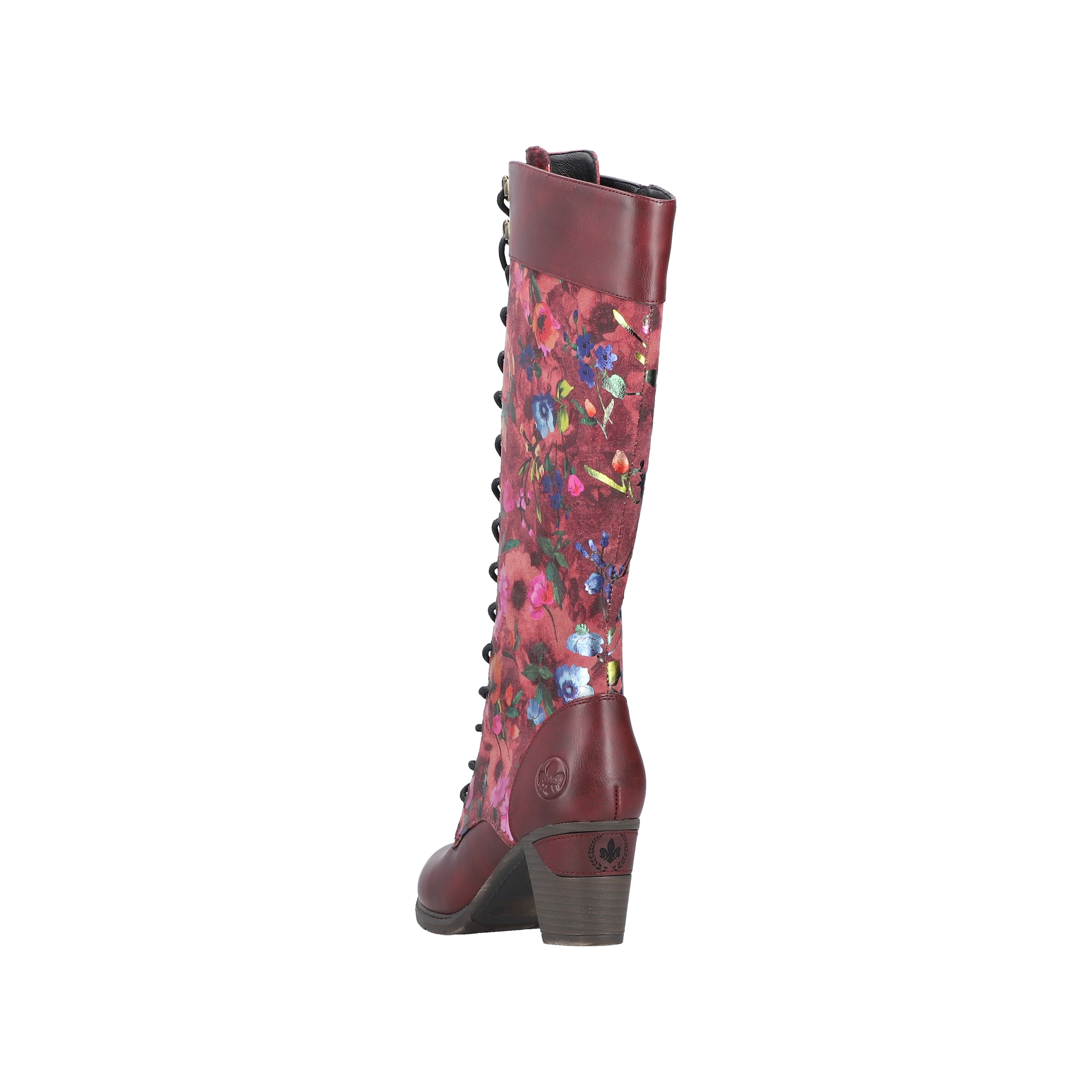 Rieker Schnürstiefel  Langschaftstiefel mit stylischem Blumenmuster