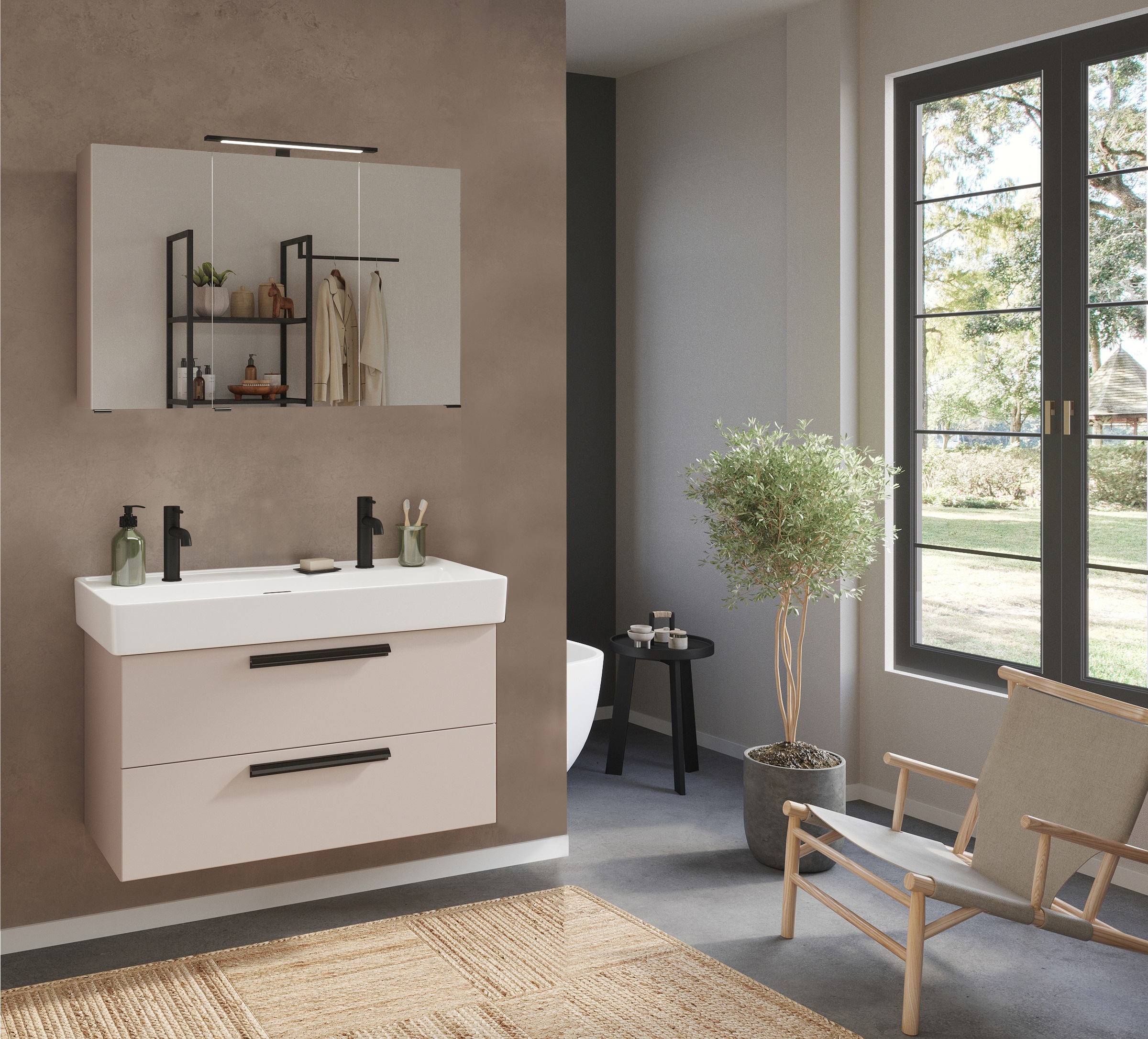 welltime Badmöbel-Set "SALVADA, 2tlg-Set, gedämpfte Scharniere, Softclose, günstig online kaufen