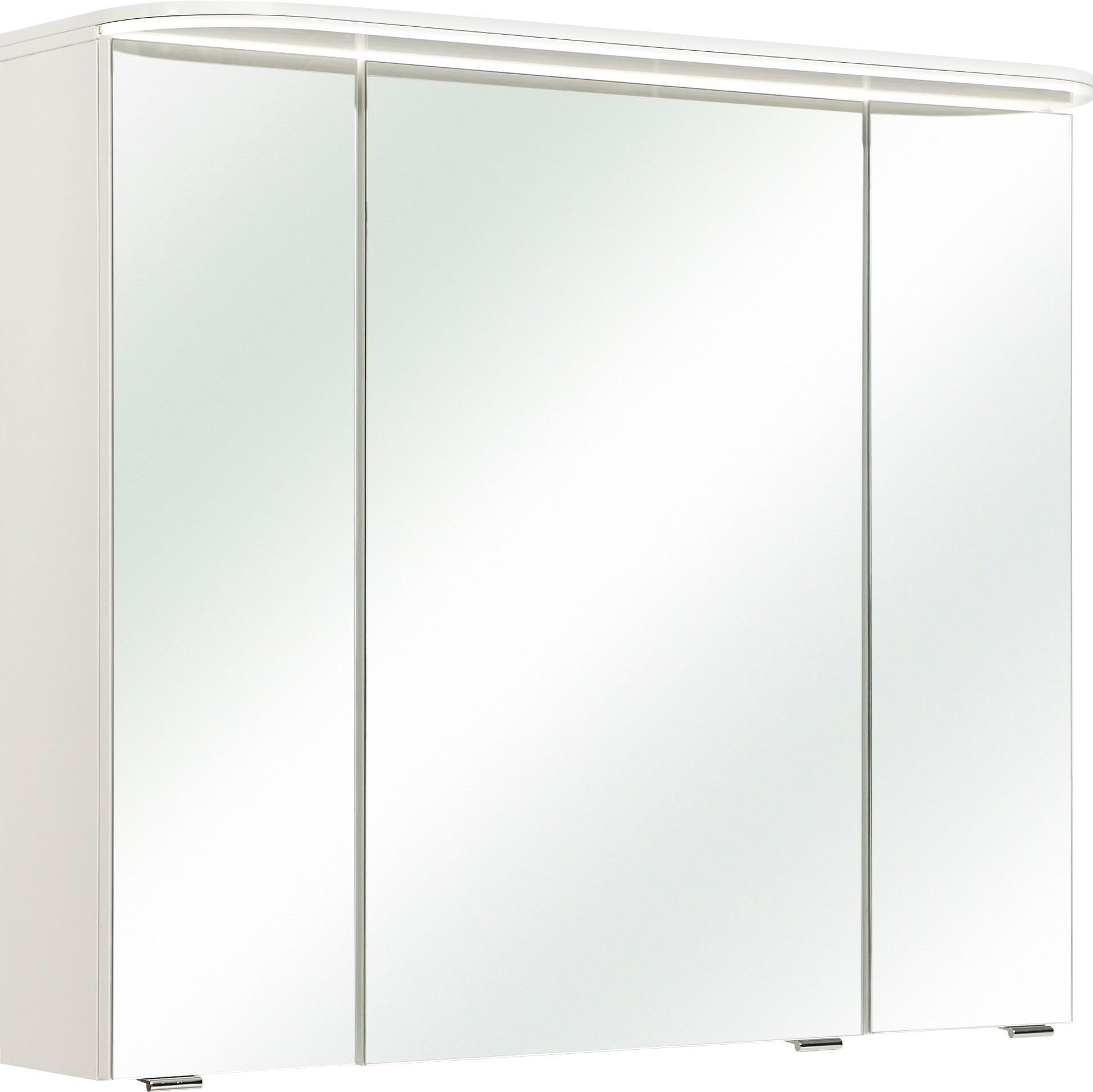 Saphir Spiegelschrank »Balto Sprint Badschrank mit LED-Lichtkranz, 85,2 cm breit, 3 Türen«, Schalter-/ Steckdosenkombination, inkl. Türdämpfer, 693LM, 12V LED