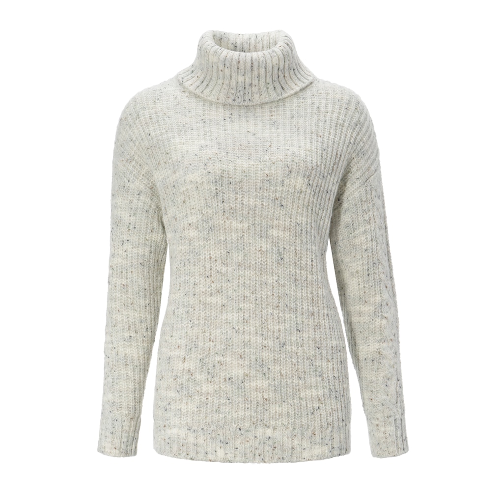 Aniston CASUAL Rollkragenpullover, aus trendigem Melange-Garn