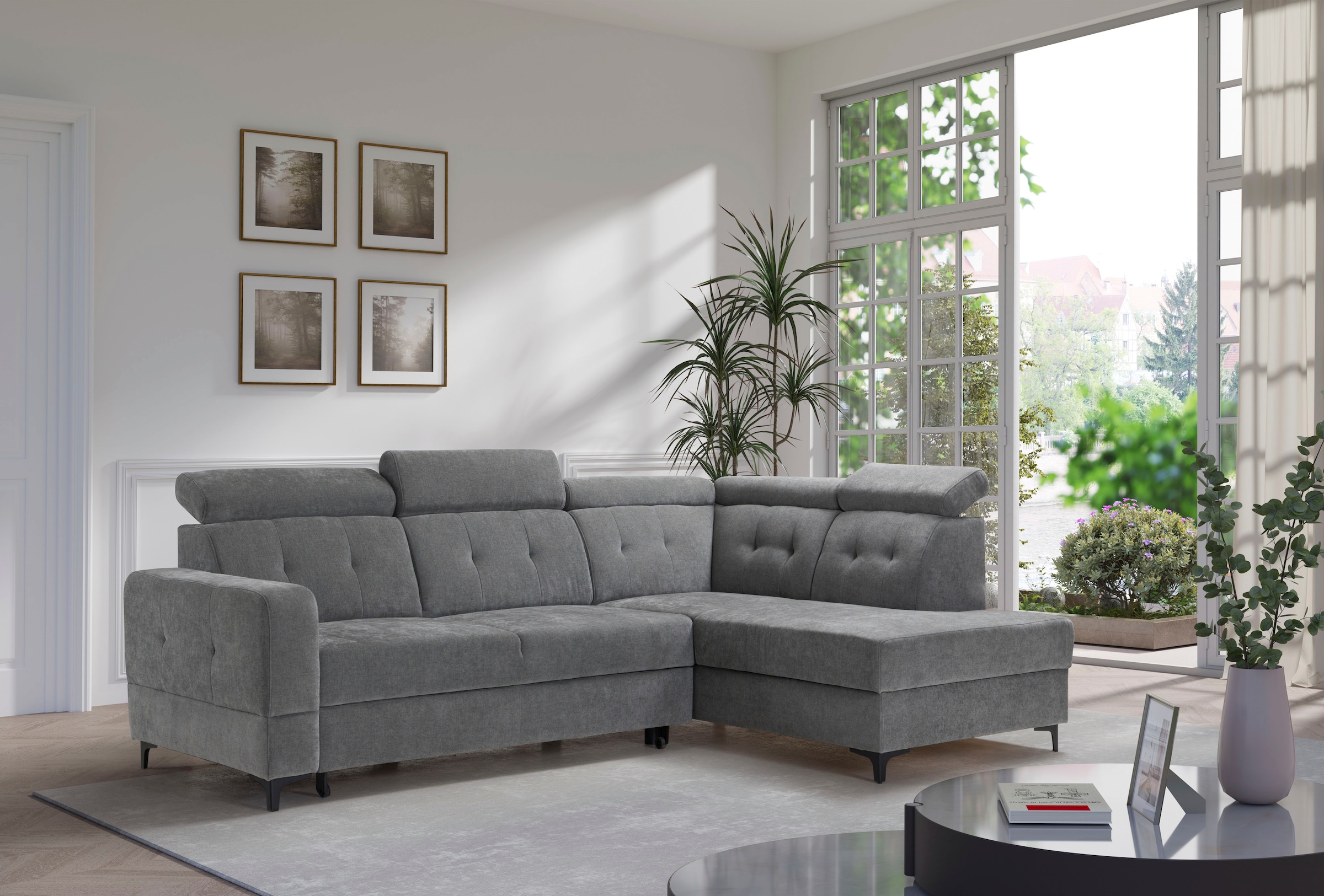 exxpo - sofa fashion Ecksofa "Monte, Kopfteile verstellbar, optional mit Be günstig online kaufen