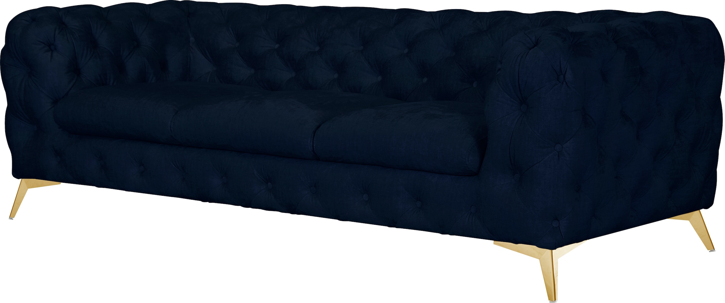 Leonique Chesterfield-Sofa »Glynis«, aufwändige Knopfheftung, moderne Chesterfield Optik, Fußfarbe wählbar