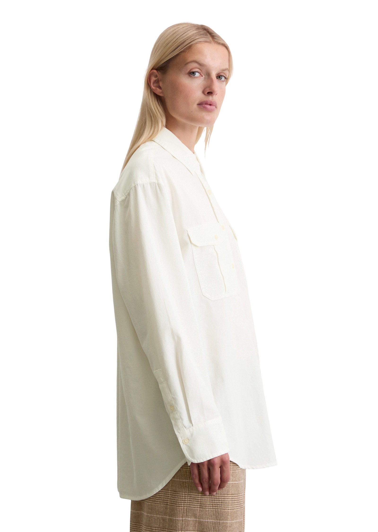 Marc OPolo Langarmbluse "aus Organic-Cotton-Lyocell-Mix" günstig online kaufen