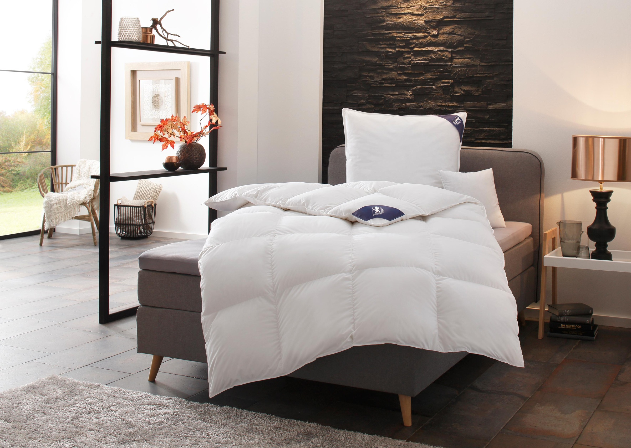 SPESSARTTRAUM Daunenbettdecke + Federkissen "First Class" Sparset: 5 Wärmek günstig online kaufen