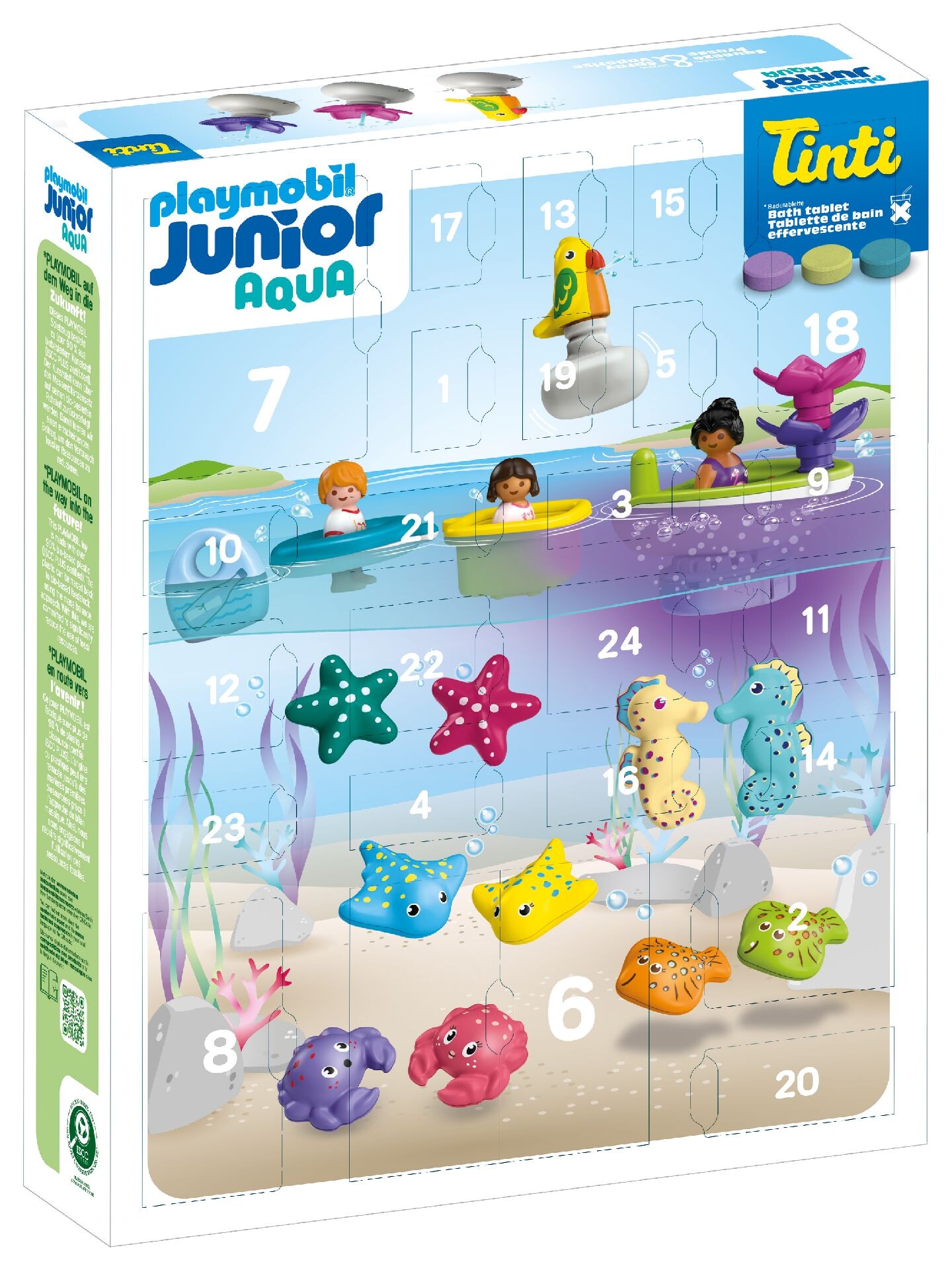 Playmobil® Spielzeug-Adventskalender »JUNIOR & Tinti: Bunter Badespaß Adventskalender (71777), Junior Aqua« ab 12 Monaten Made in Germany