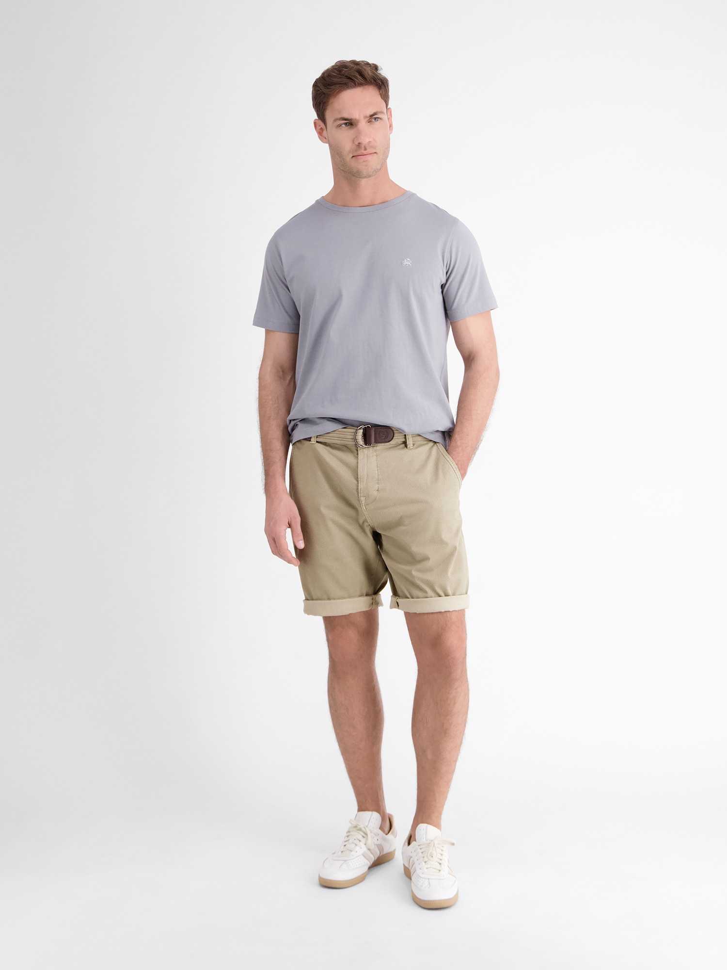 LERROS Bermudas »LERROS Chino-Bermuda mit Gürtel«, (Set)